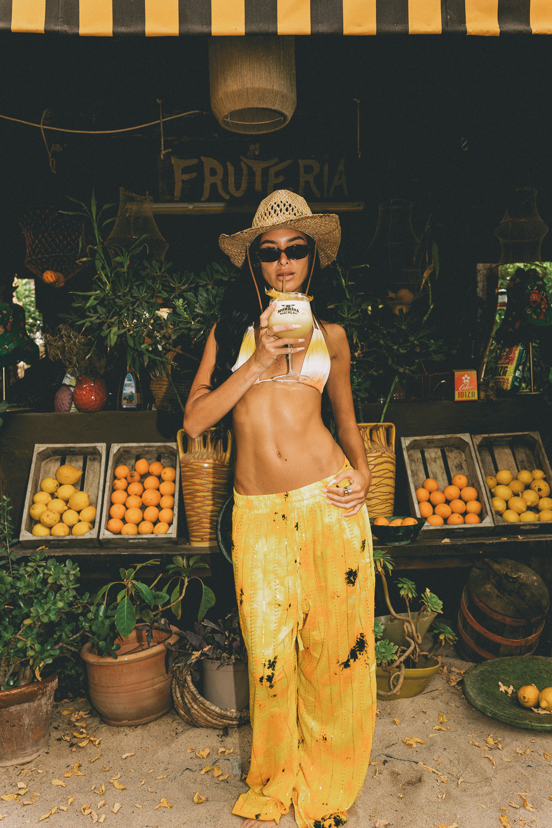 'Soleil ' LOUNGE SET Trousers - Yellow