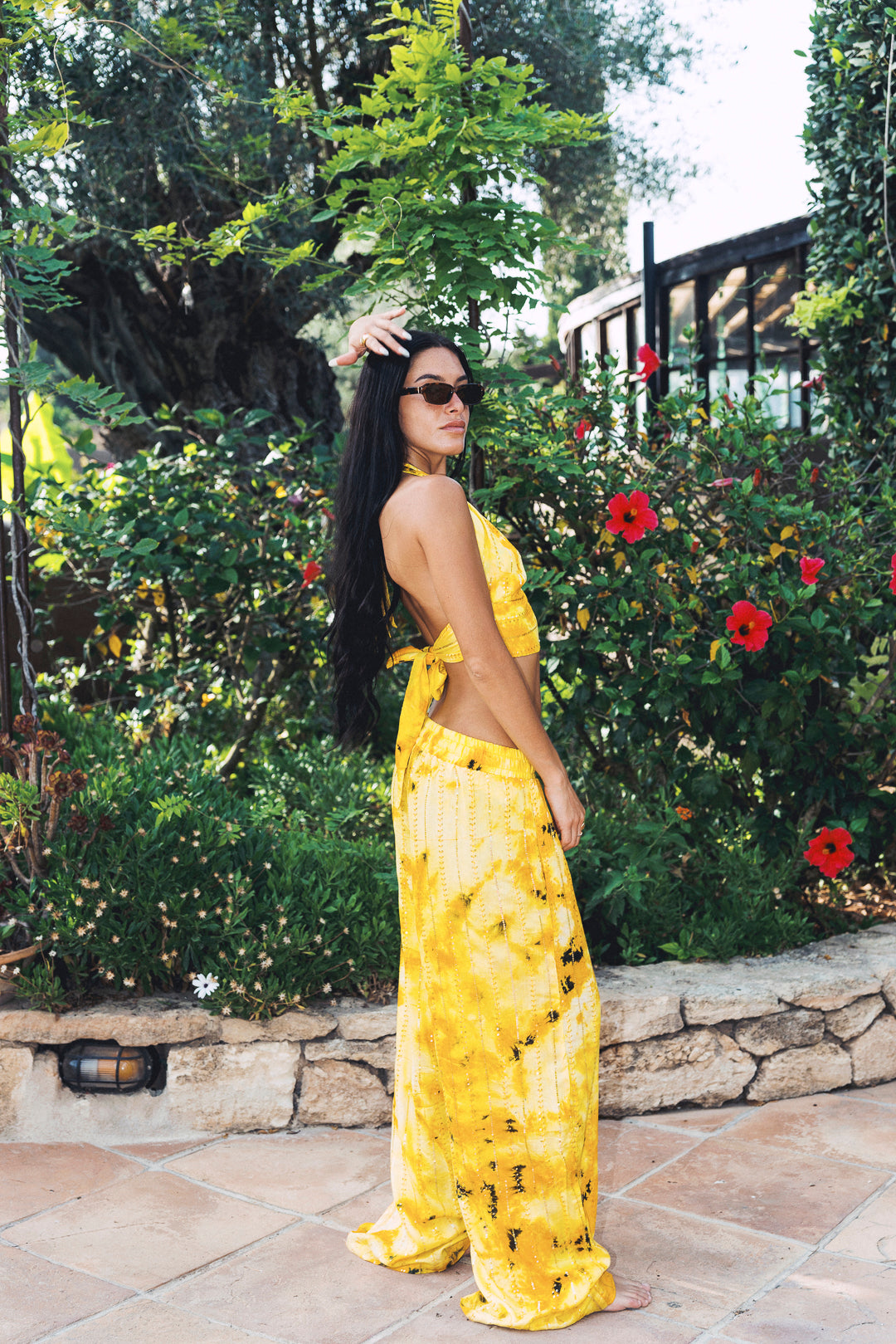 'Soleil ' LOUNGE SET Crop Top - Yellow