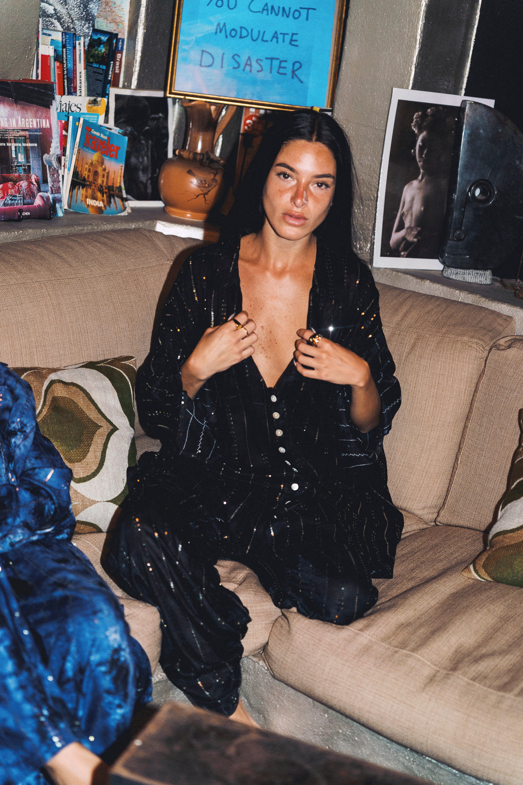 'San Noir' LOUNGE SET Shirt - Black