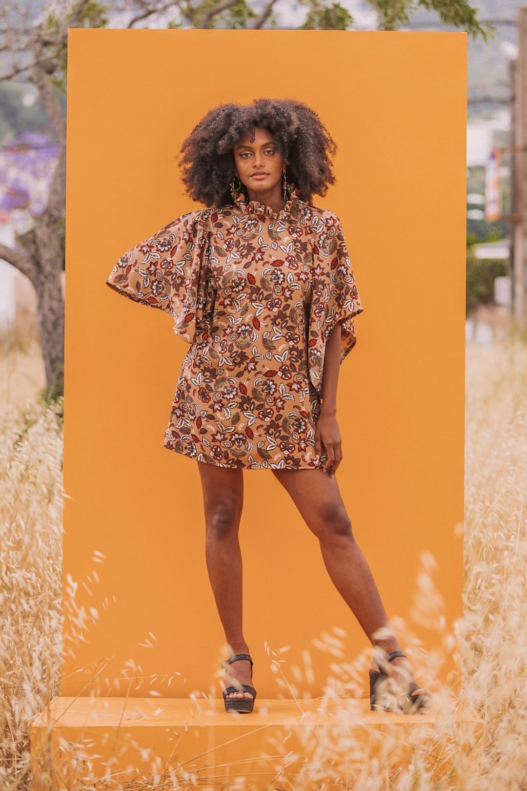 70's mini dress top