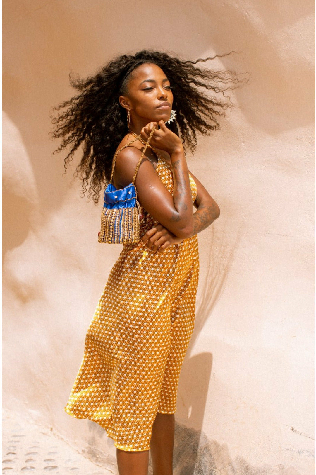 KIARA Golden Summer Halterneck Slip Dress OOTO CLOTHING KIARA Golden Summer Halterneck Slip Dress OOTO CLOTHING