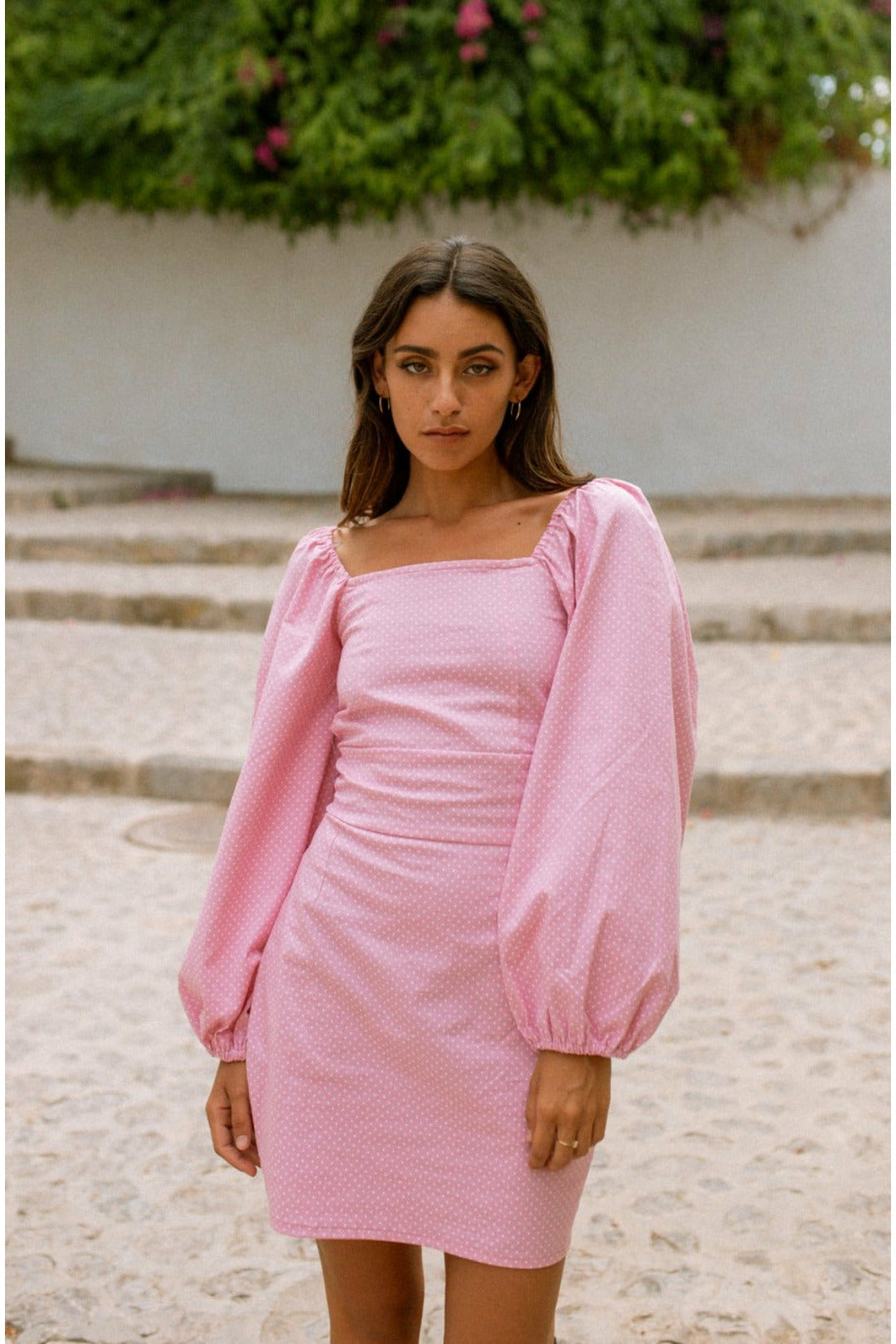 light pink 80s dress 80s Ballet Pink Lace Beaded Sheer Chiffon Party Dress S M