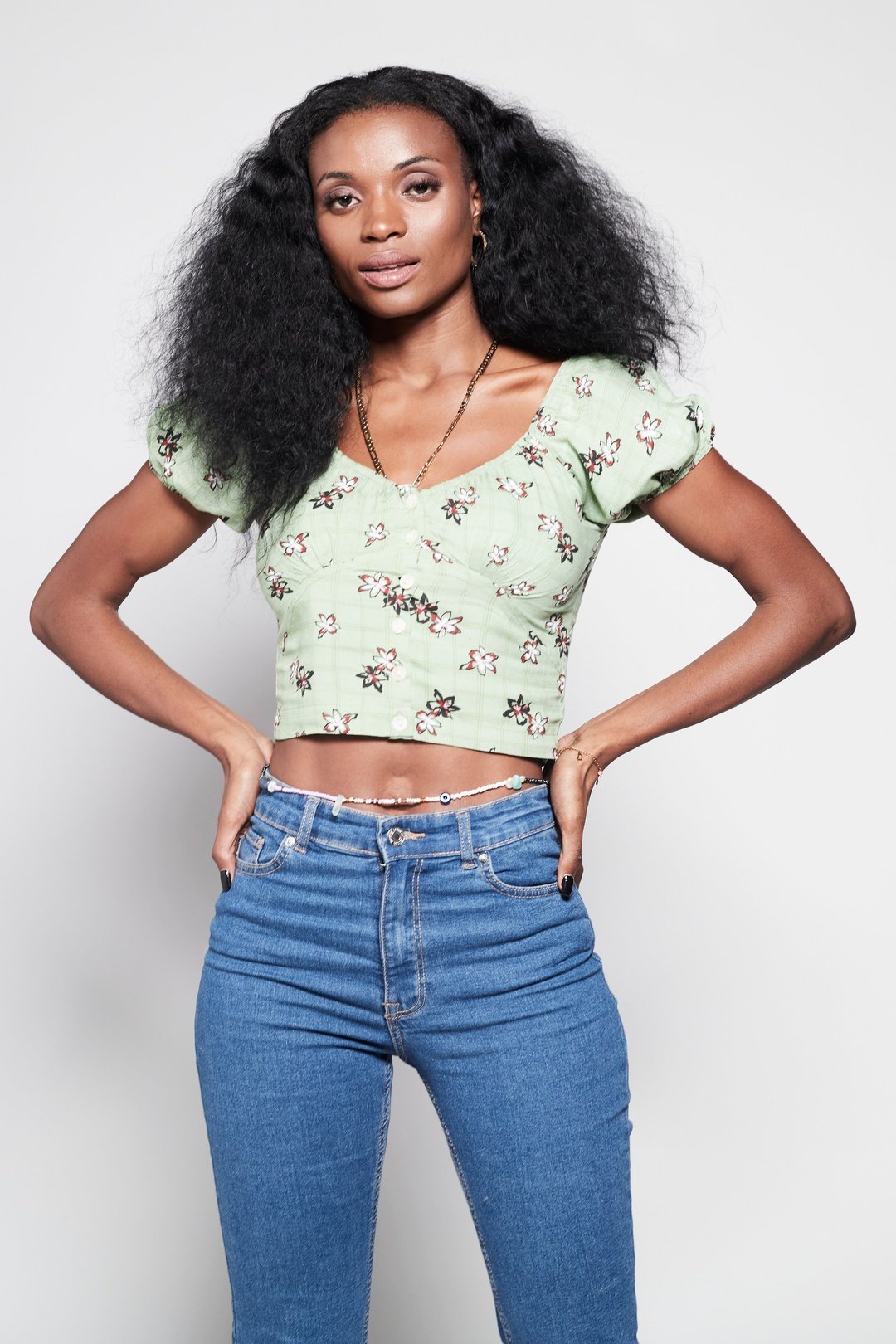 PAMMY Green Floral Blouse OOTO CLOTHING