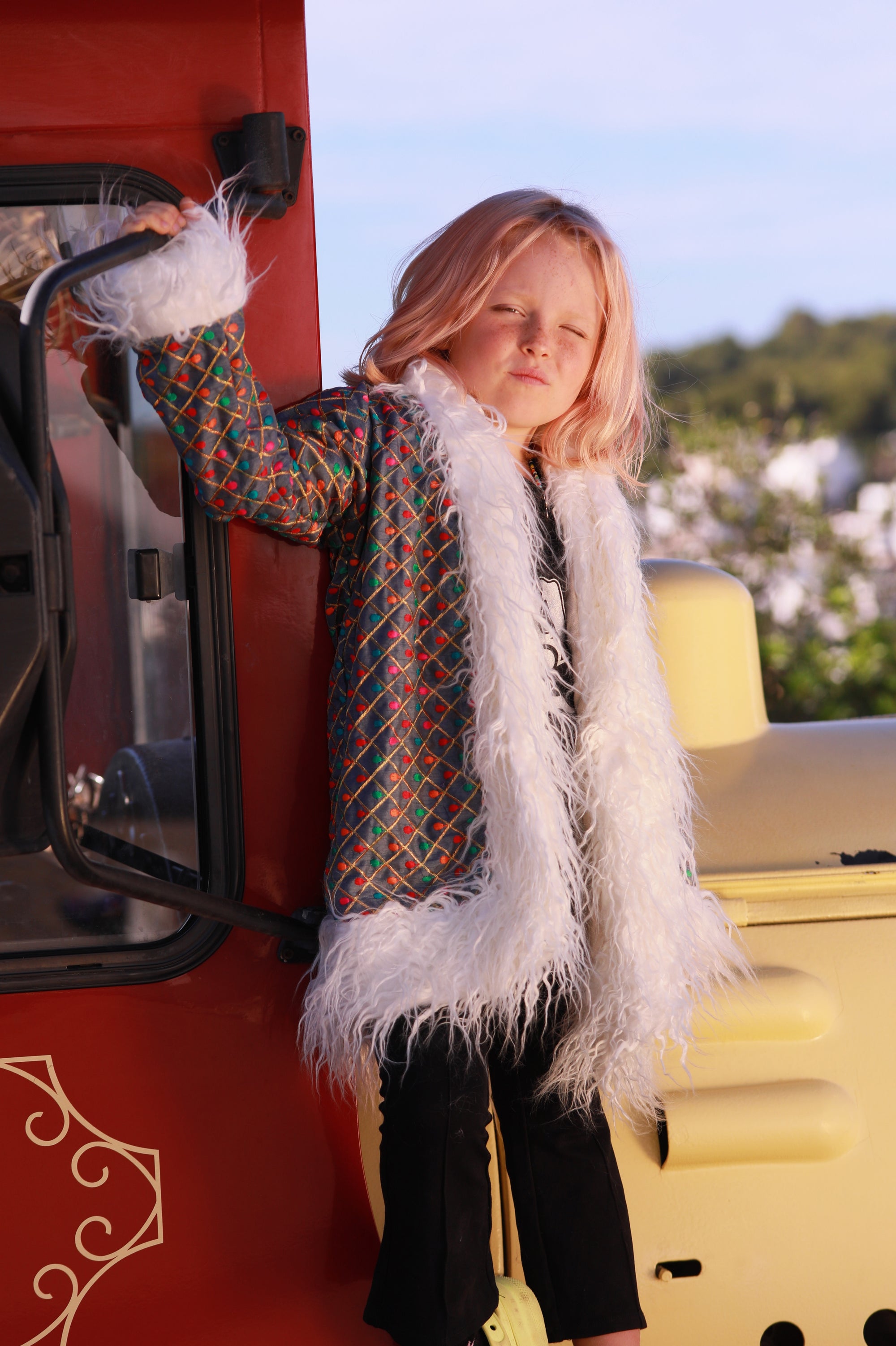 Kids Afgahn Penny Lane coat - Grey