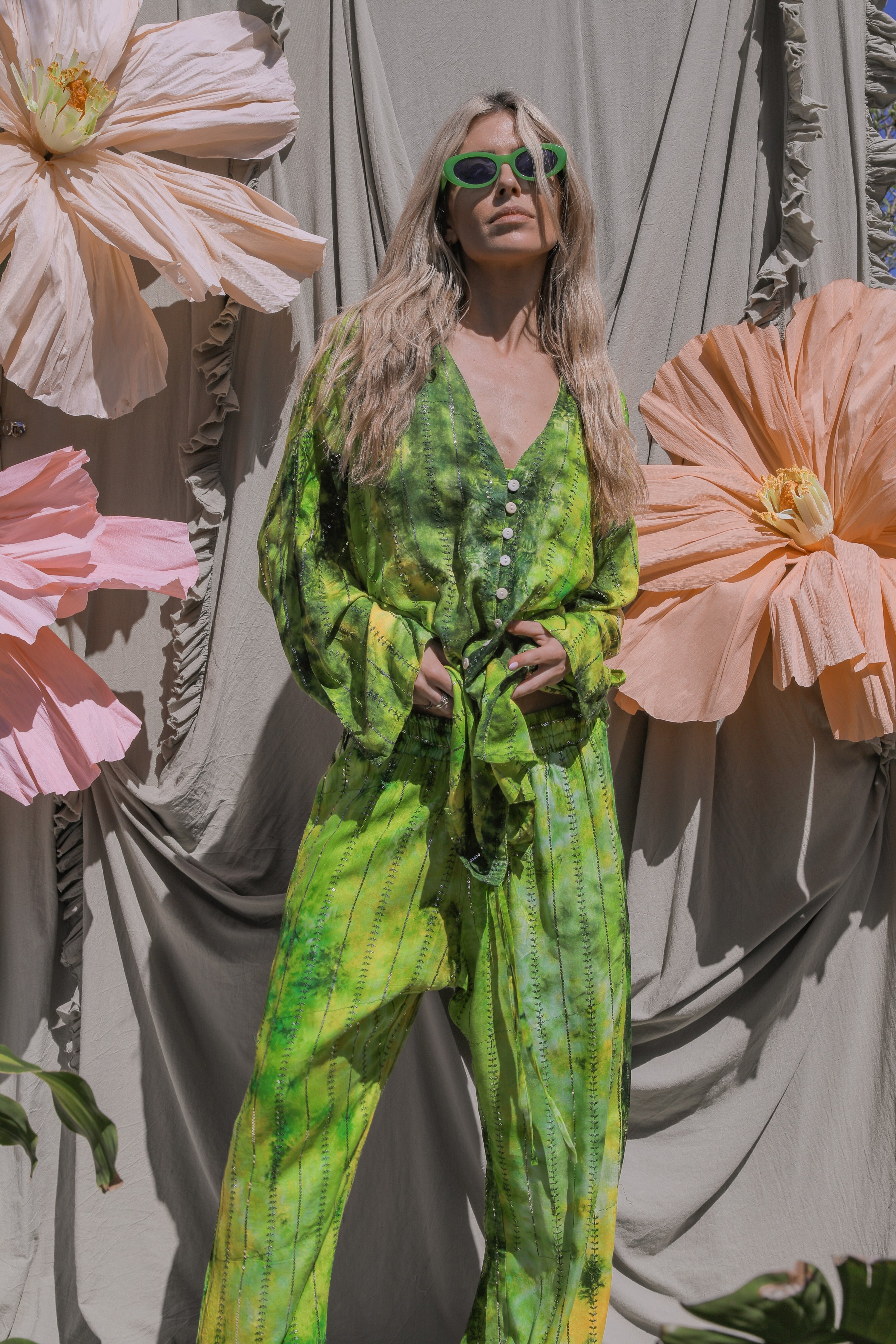 'Eivissa' LOUNGE SET Trousers - Fluro