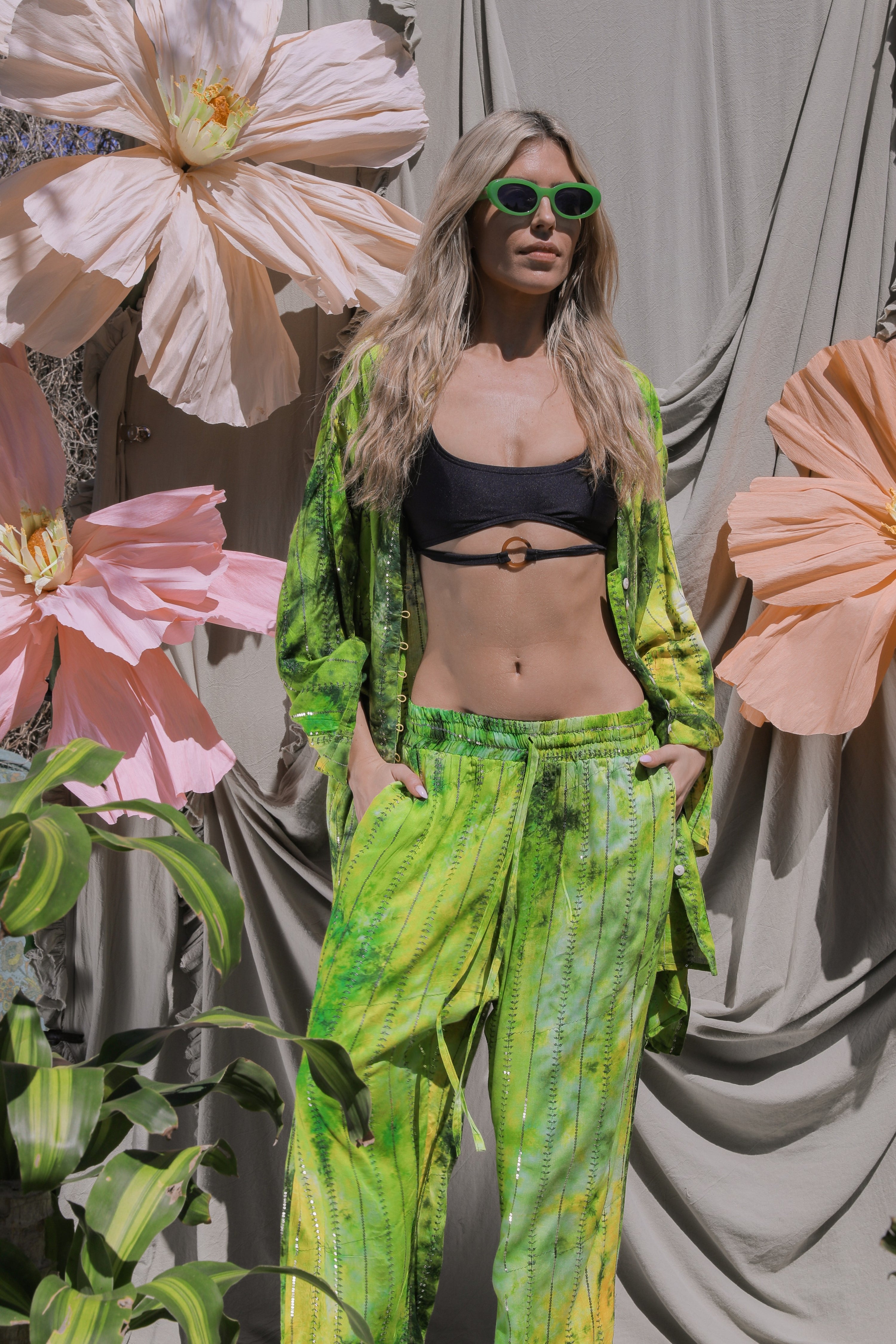 'Eivissa' LOUNGE SET Trousers - Fluro