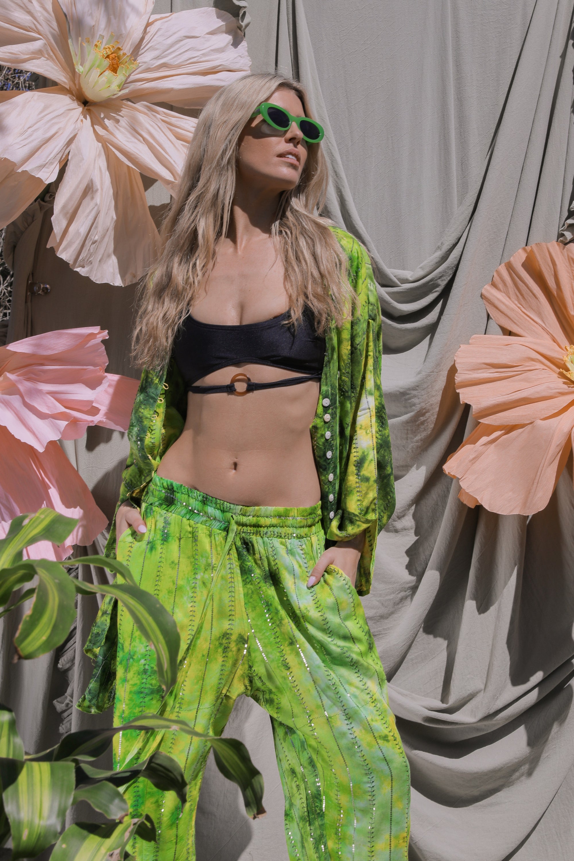 'Eivissa' LOUNGE SET Trousers - Fluro