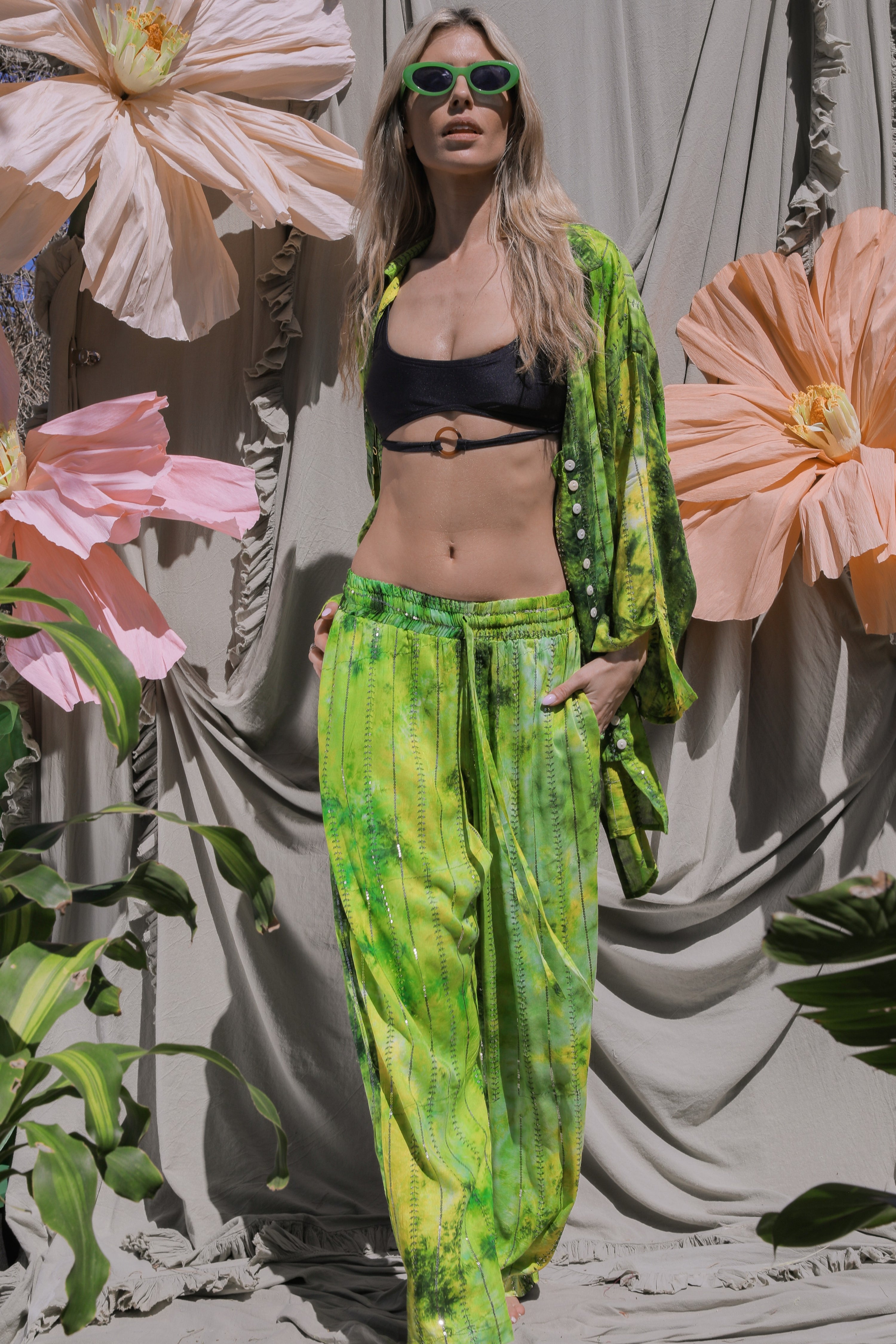 'Eivissa' LOUNGE SET Trousers - Fluro