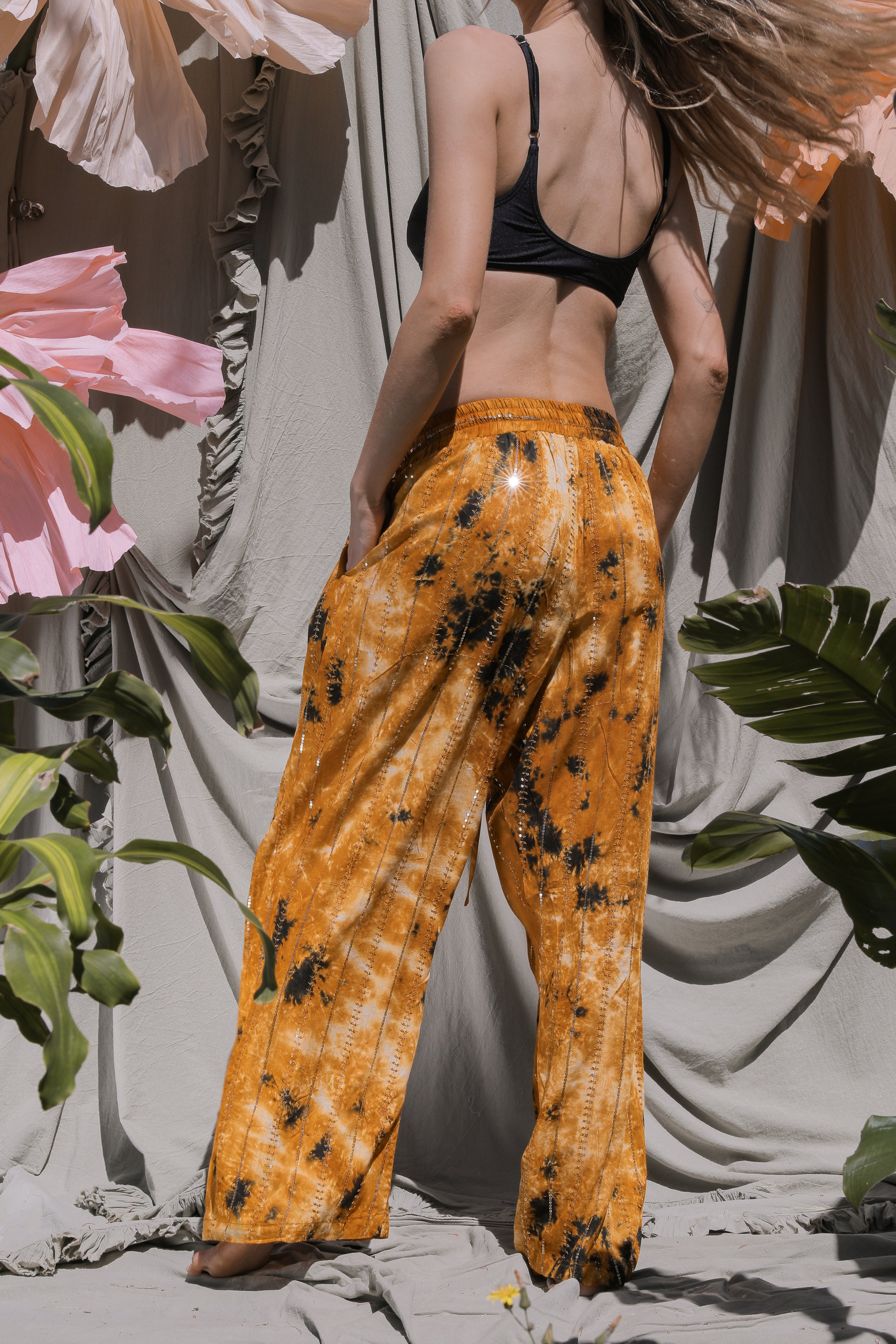 'Benirras' LOUNGE SET Shirt - Orange