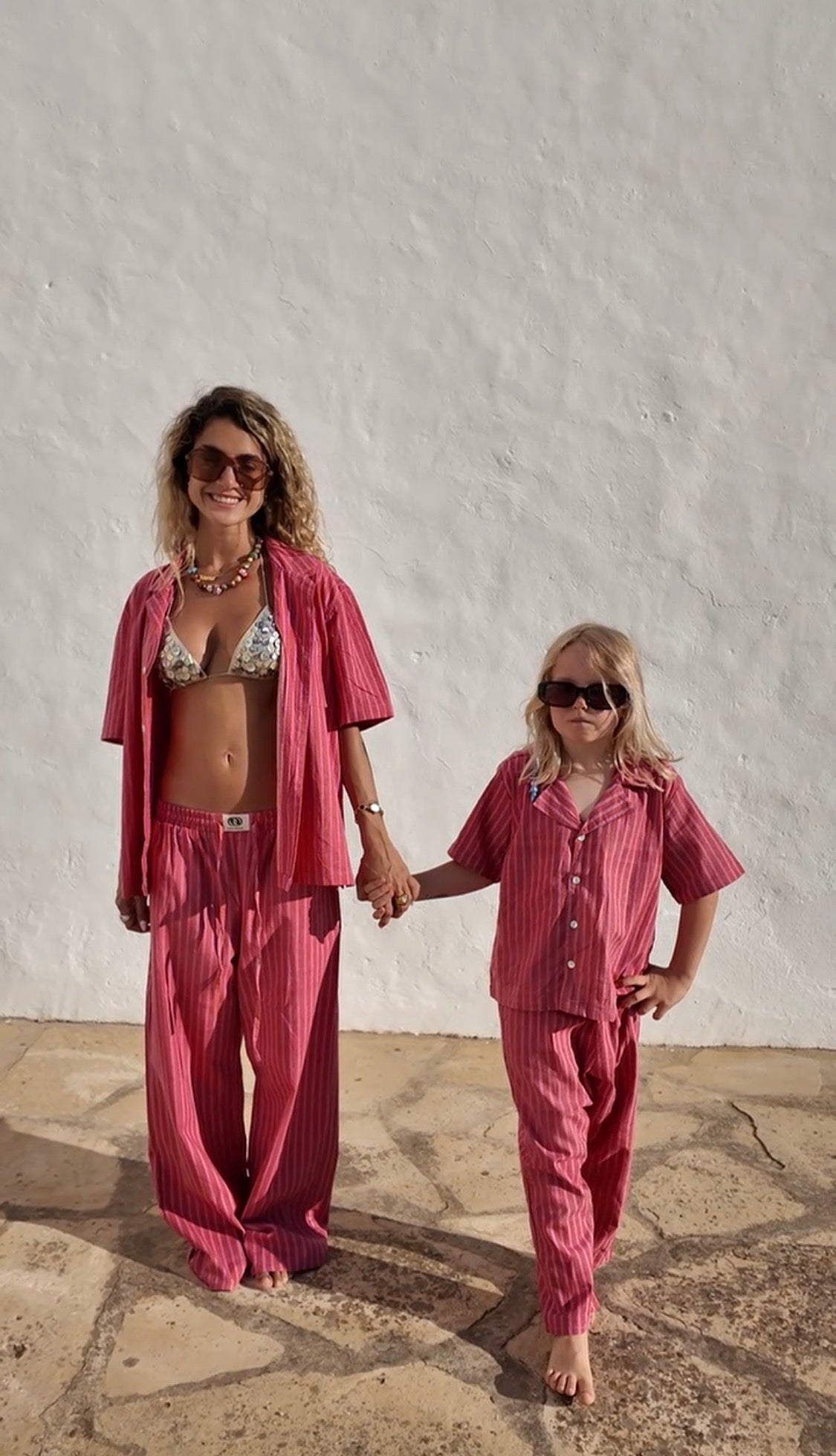 Kids Deckchair PJ set - Pink
