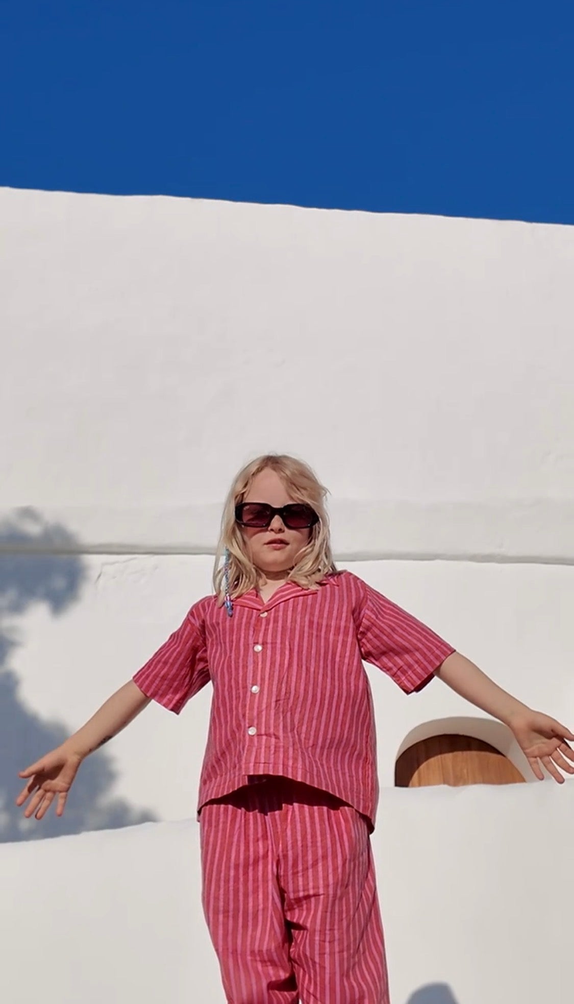 Kids Deckchair PJ set - Pink