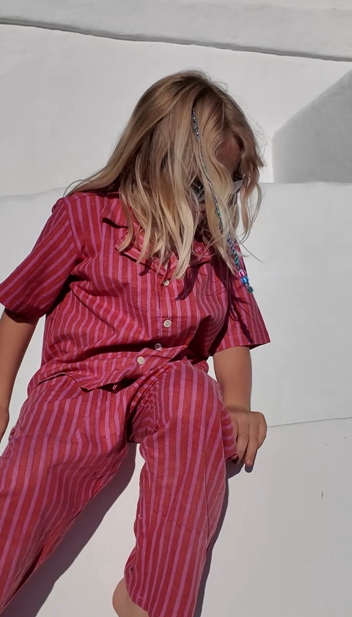 Kids Deckchair PJ set - Pink
