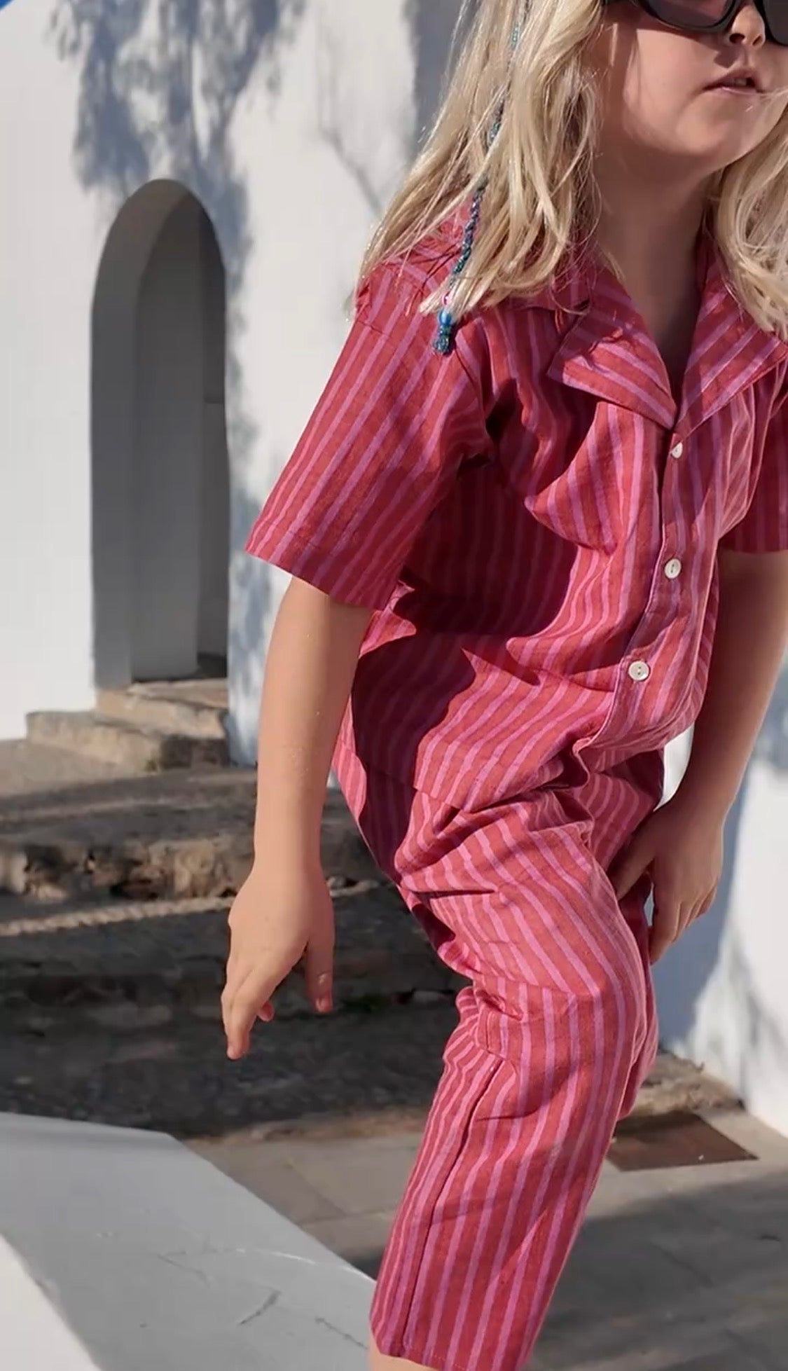 Kids Deckchair PJ set - Pink
