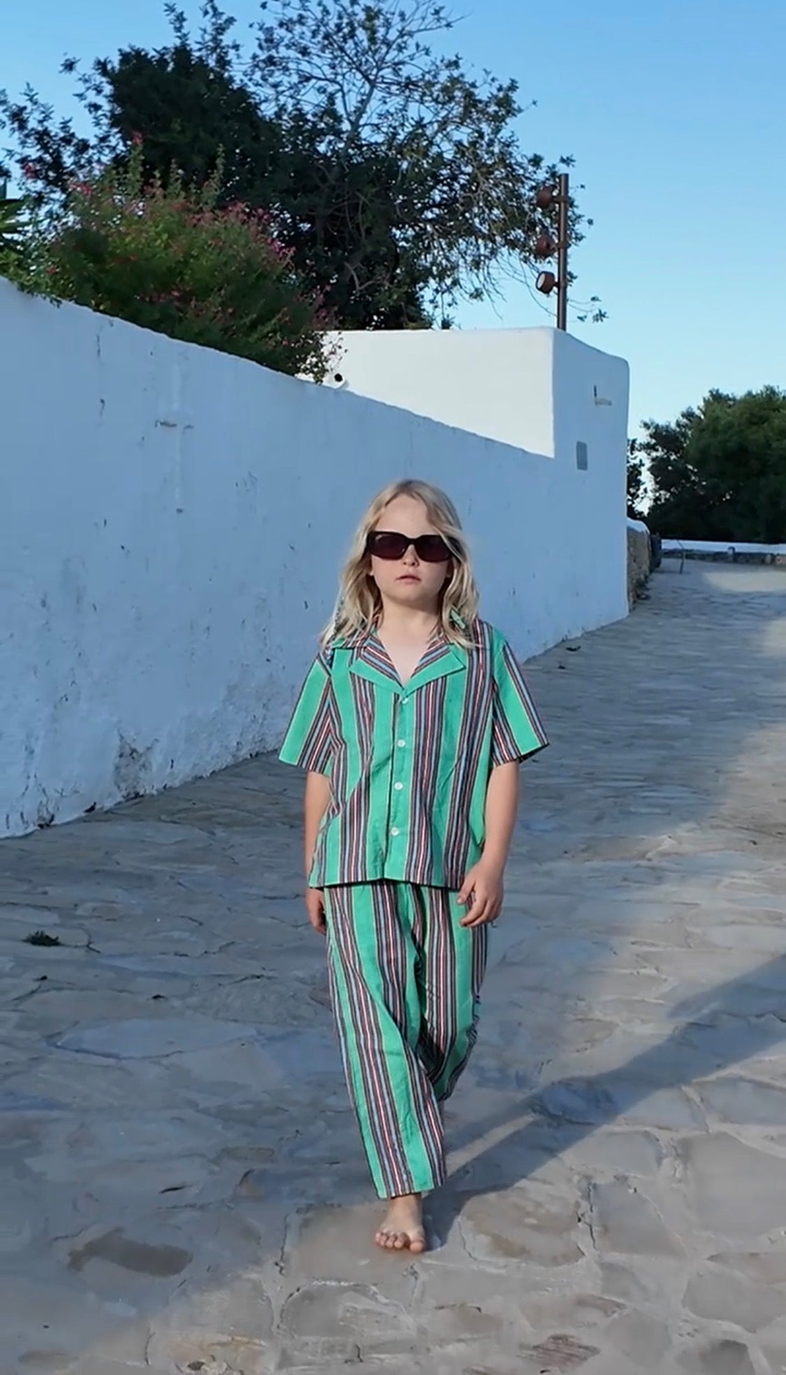 Kids Deckchair PJ set- Teal