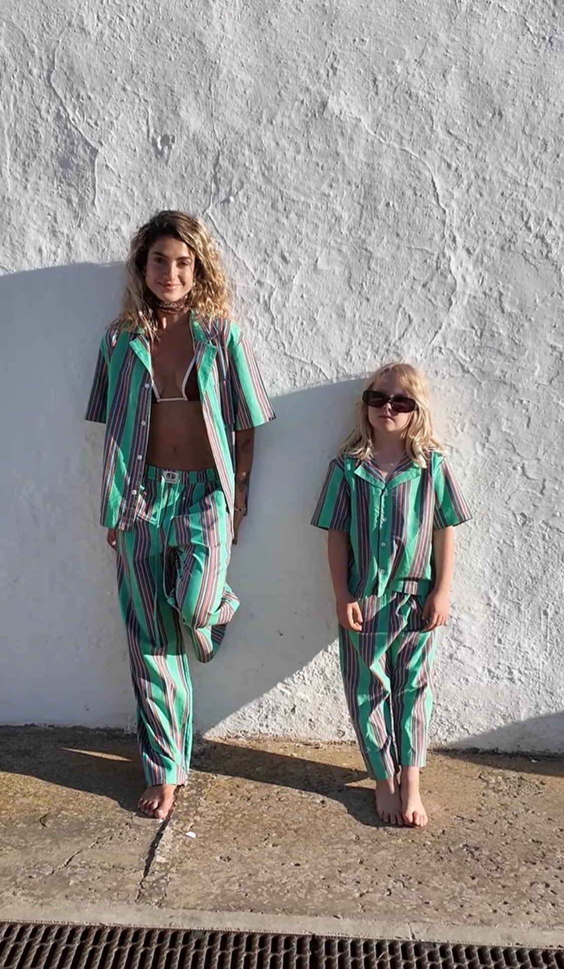 Kids Deckchair PJ set- Teal