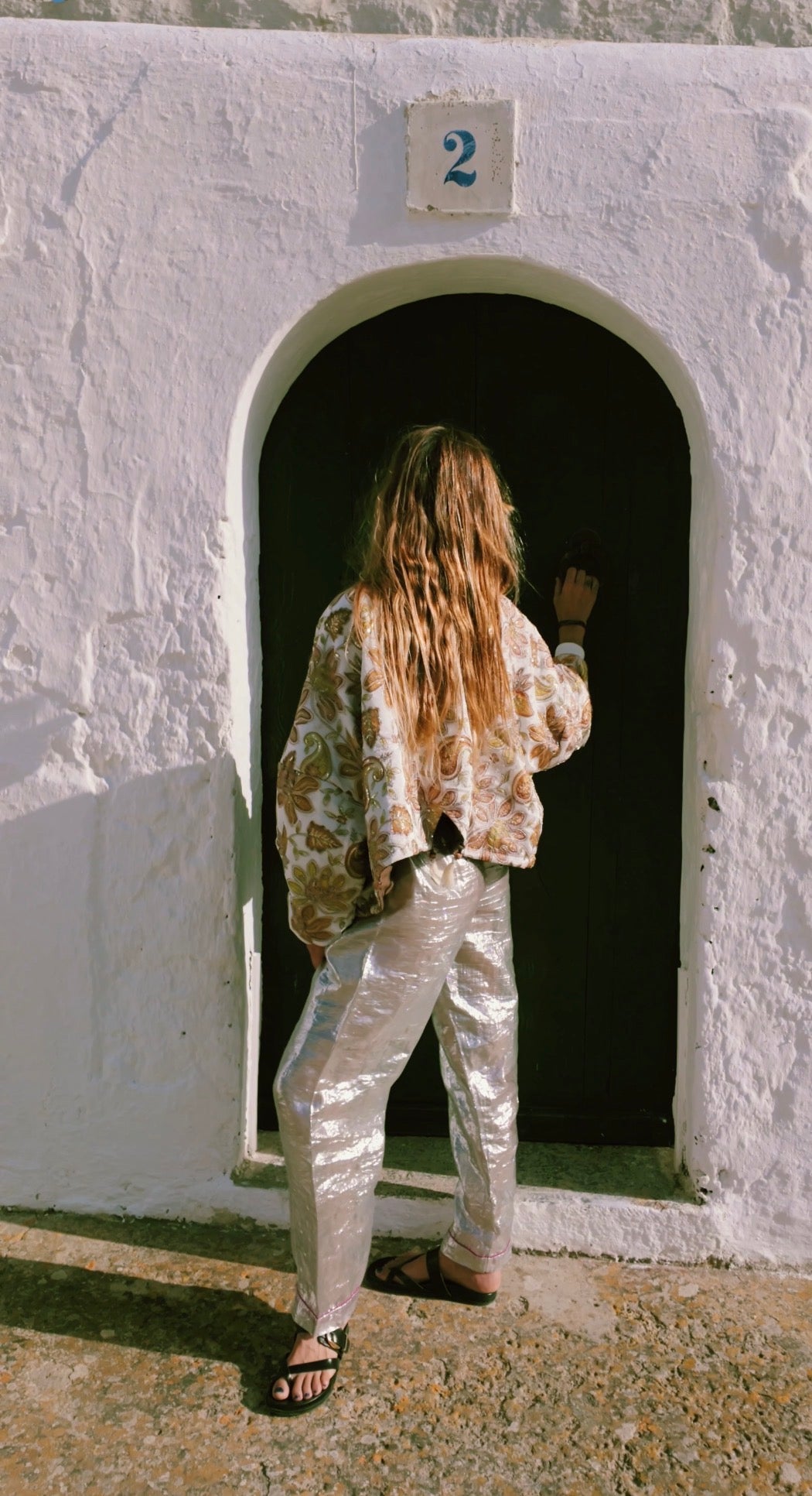 DION Embellished Cropped Bomber Jacket – Ivory golden paisley