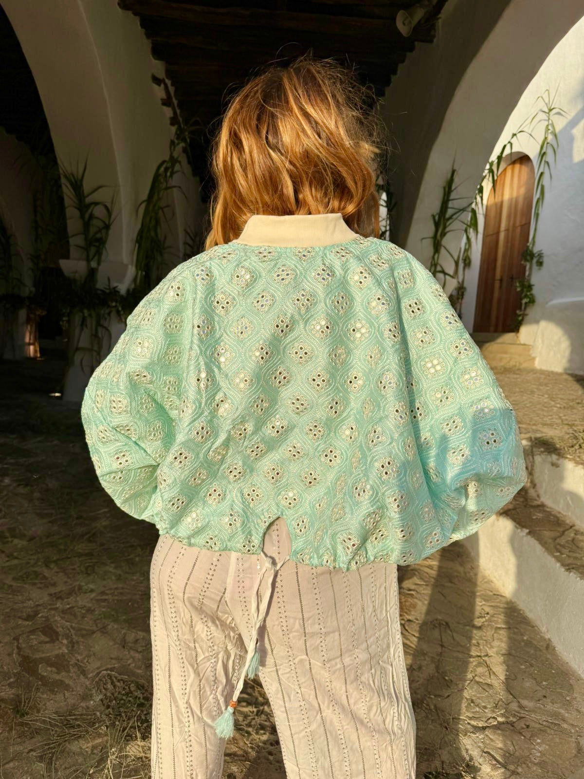 DION BOMBER JACKET BABY BLUE DIAMOND
