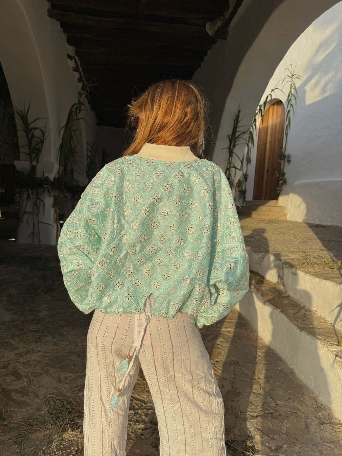 DION BOMBER JACKET BABY BLUE DIAMOND