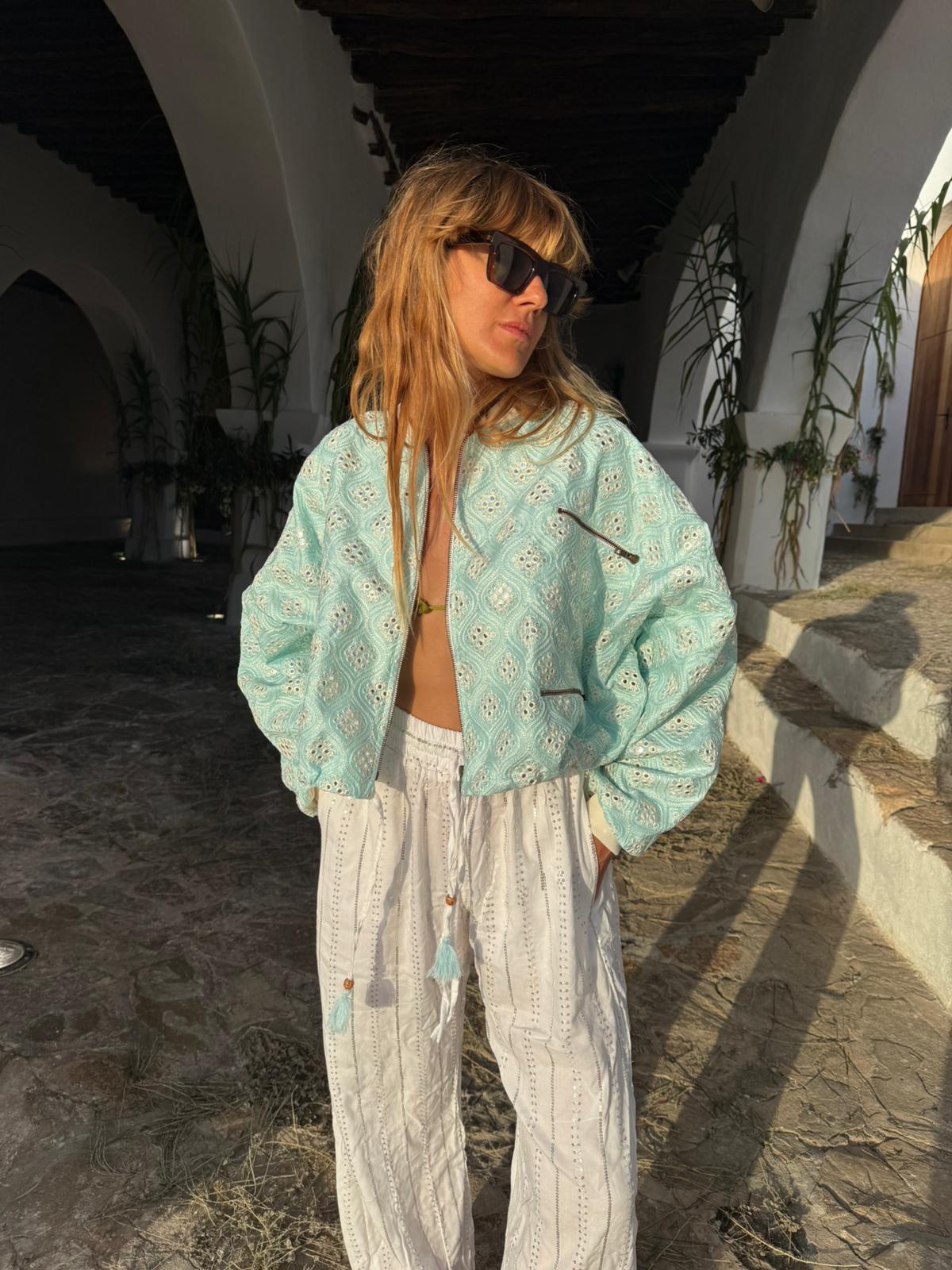 DION BOMBER JACKET BABY BLUE DIAMOND