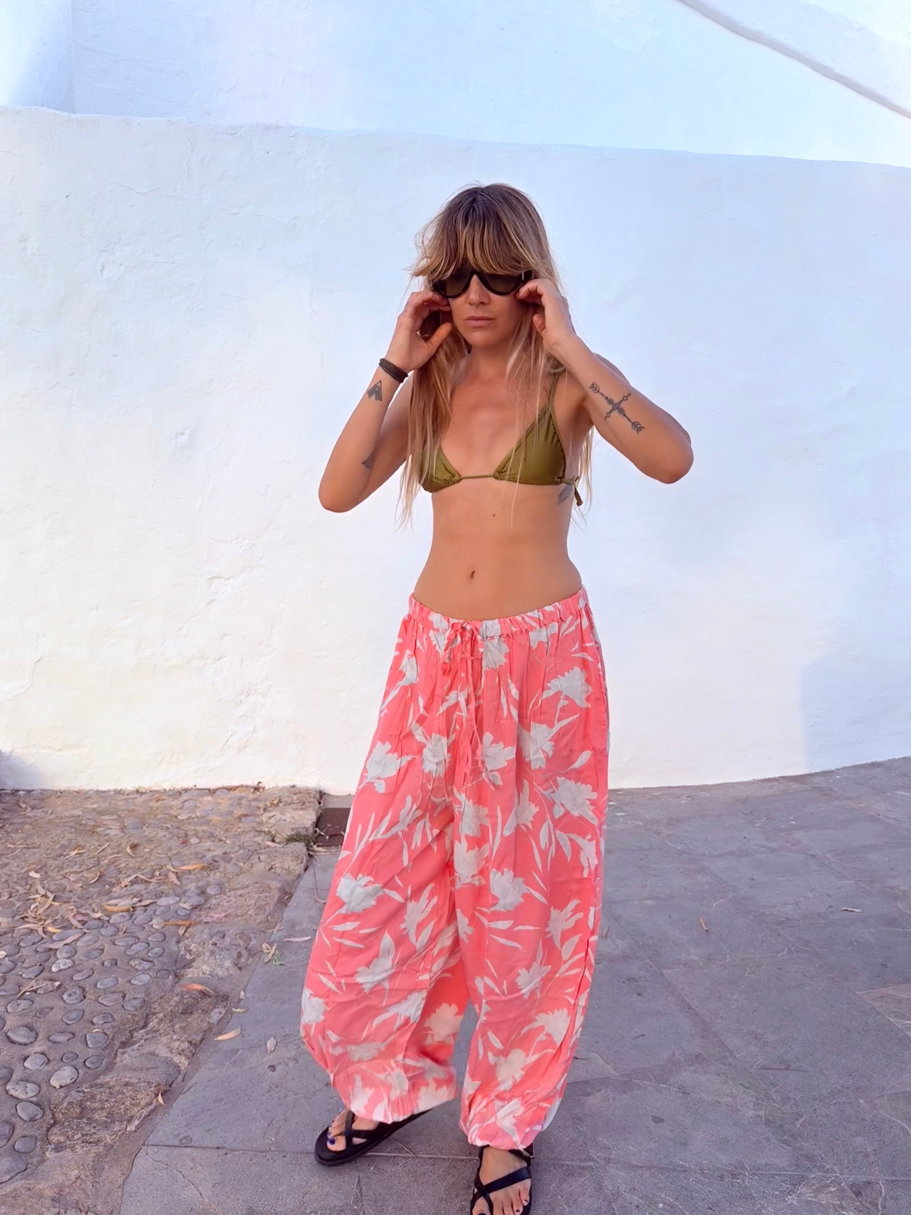 PALMA Tropical Balloon Pants – Peach
