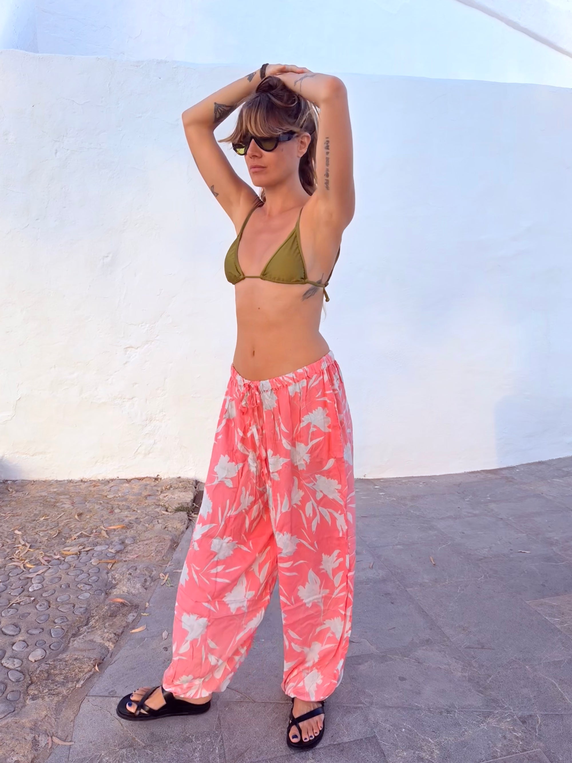 PALMA Tropical Balloon Pants – Peach