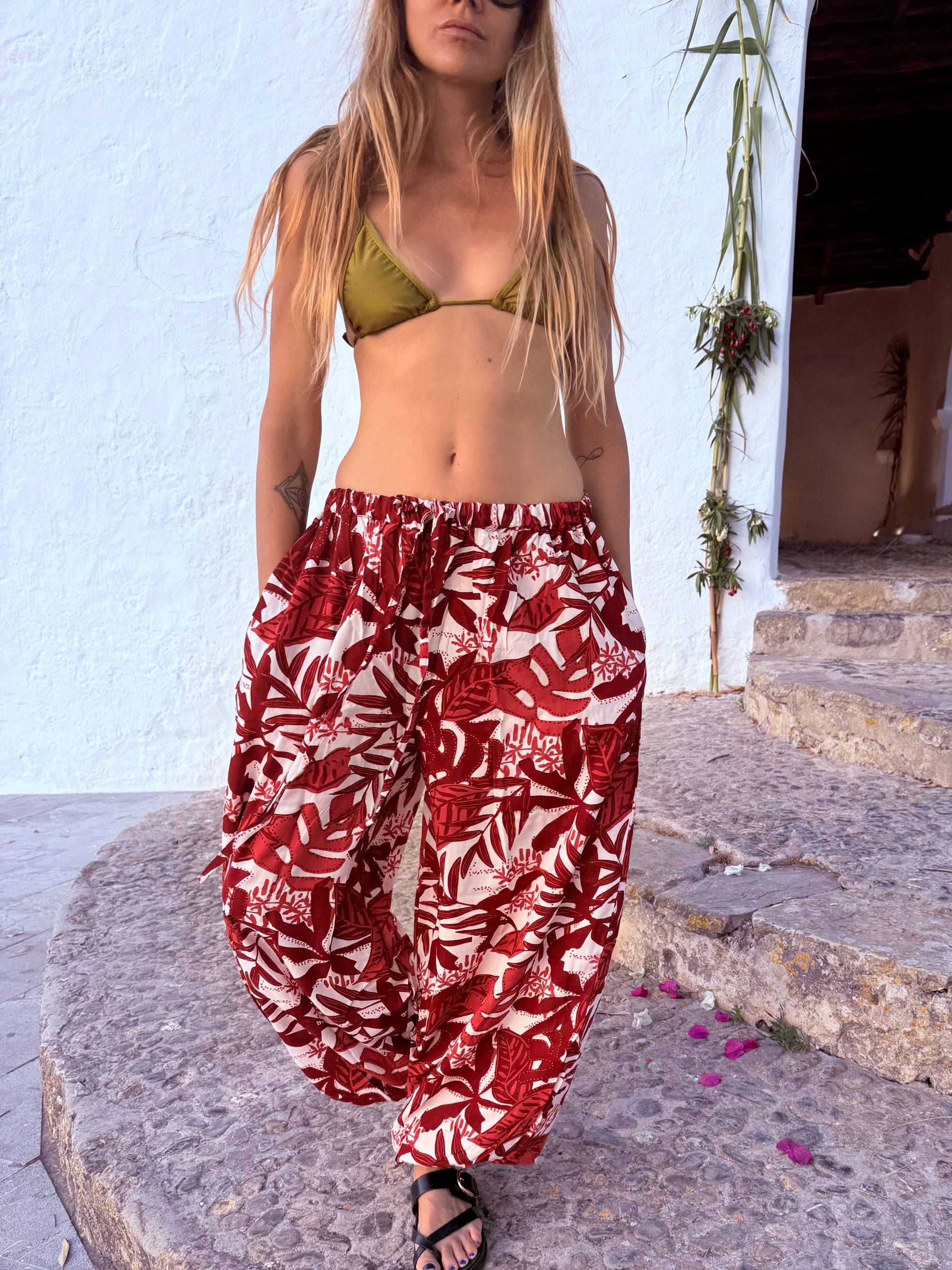 Balloon pant - Rust tropical