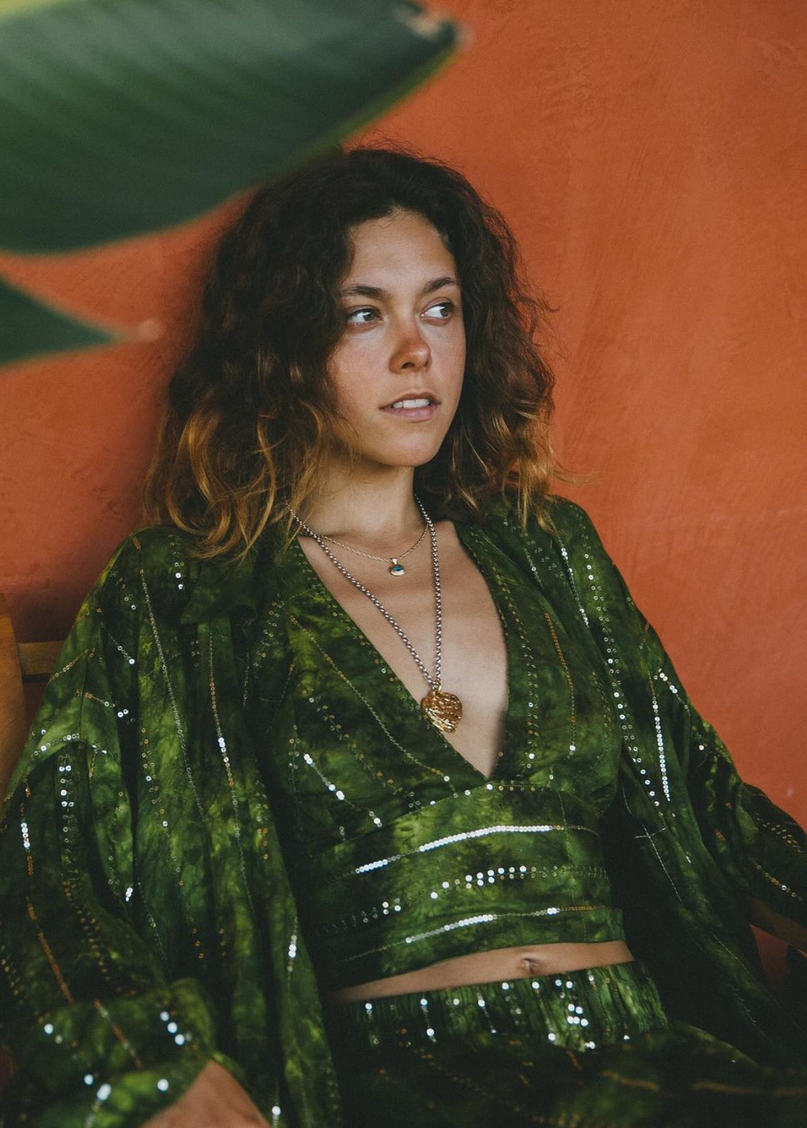 'Es Vedra' LOUNGE SET Trousers - Green