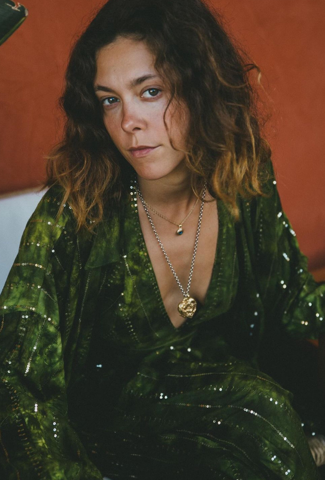 'Es Vedra'  LOUNGE SET Shirt - Green