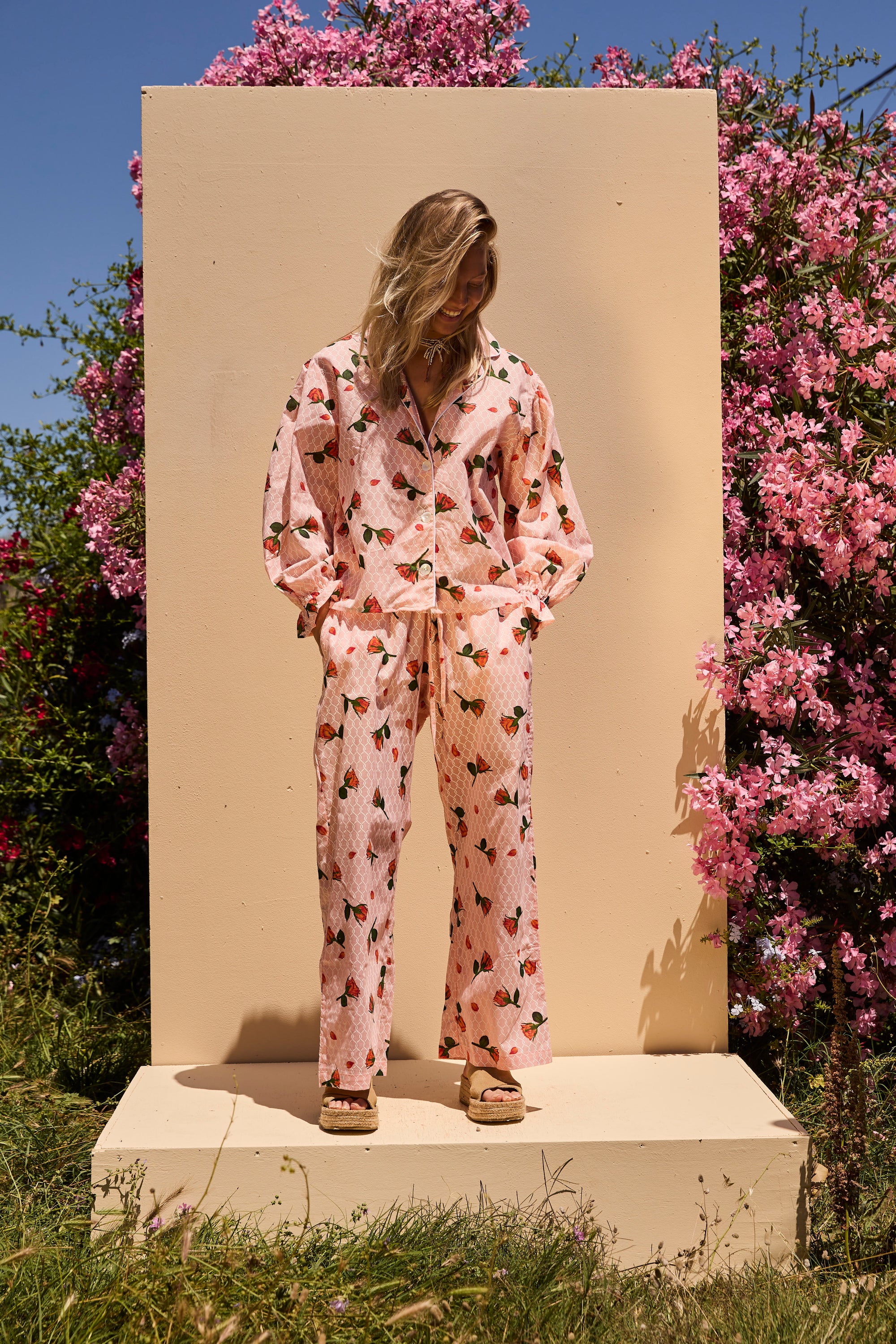 Long Sleeve set - Peach rose