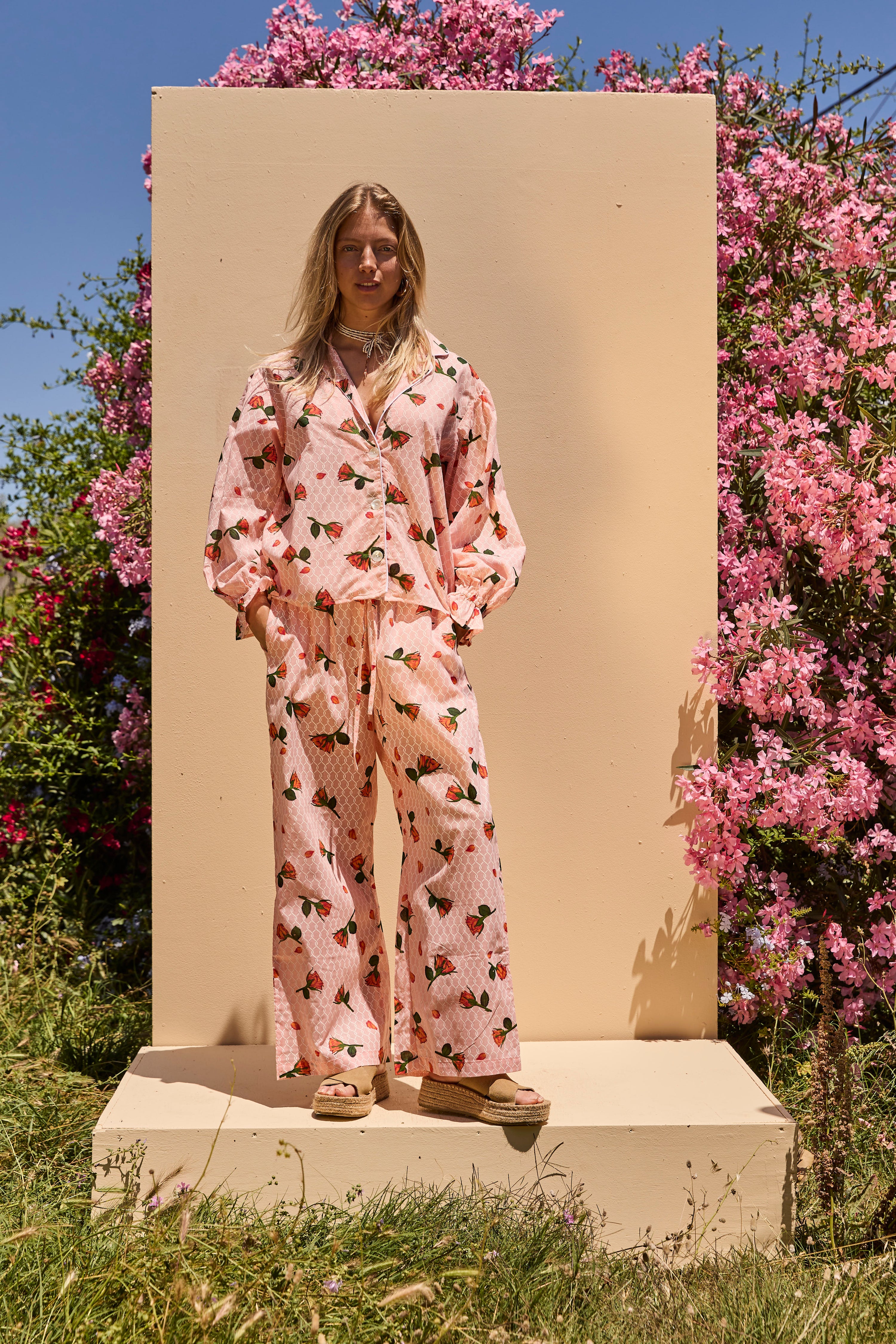 Long Sleeve set - Peach rose