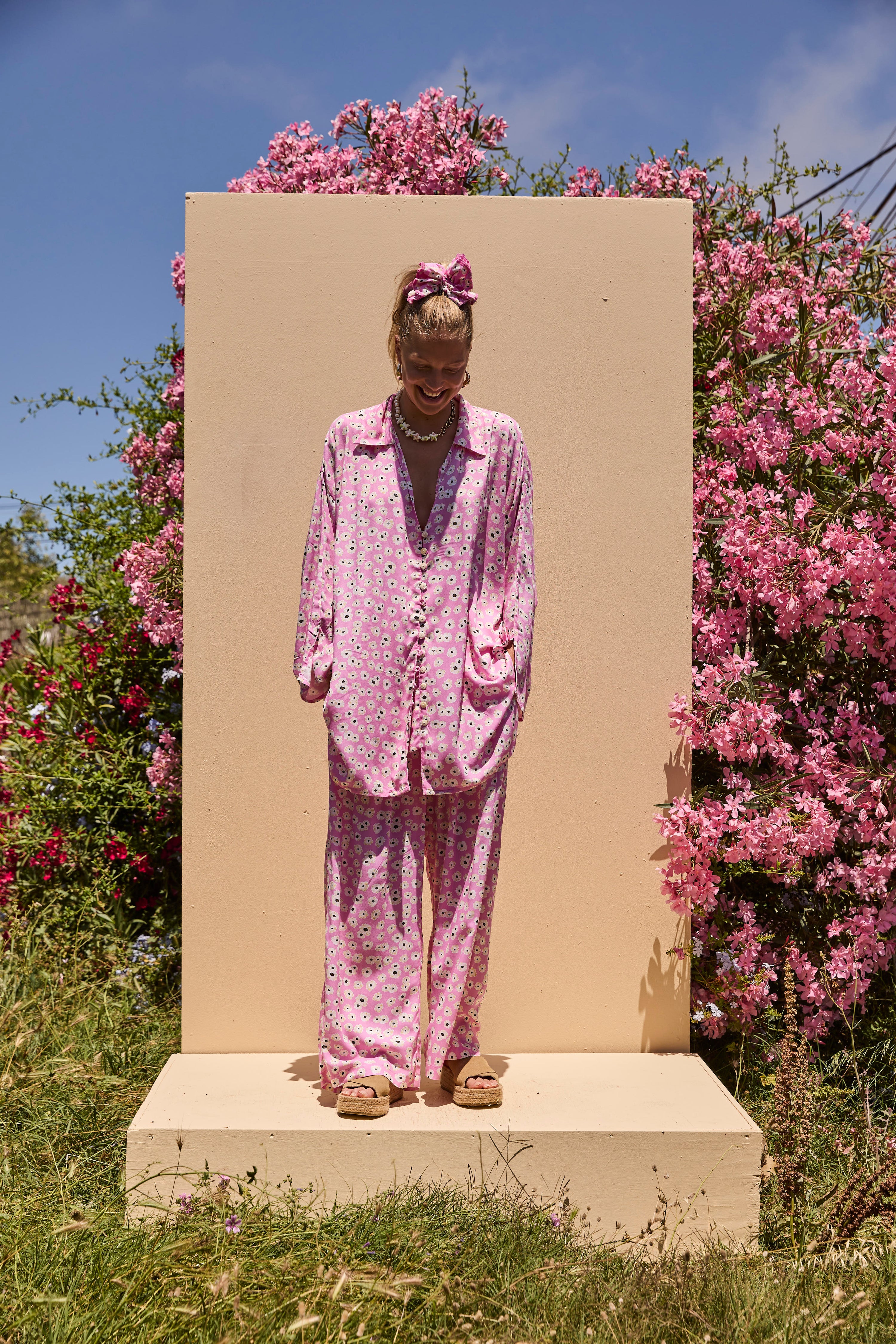 LOUNGE SET Trousers - Pink Posy