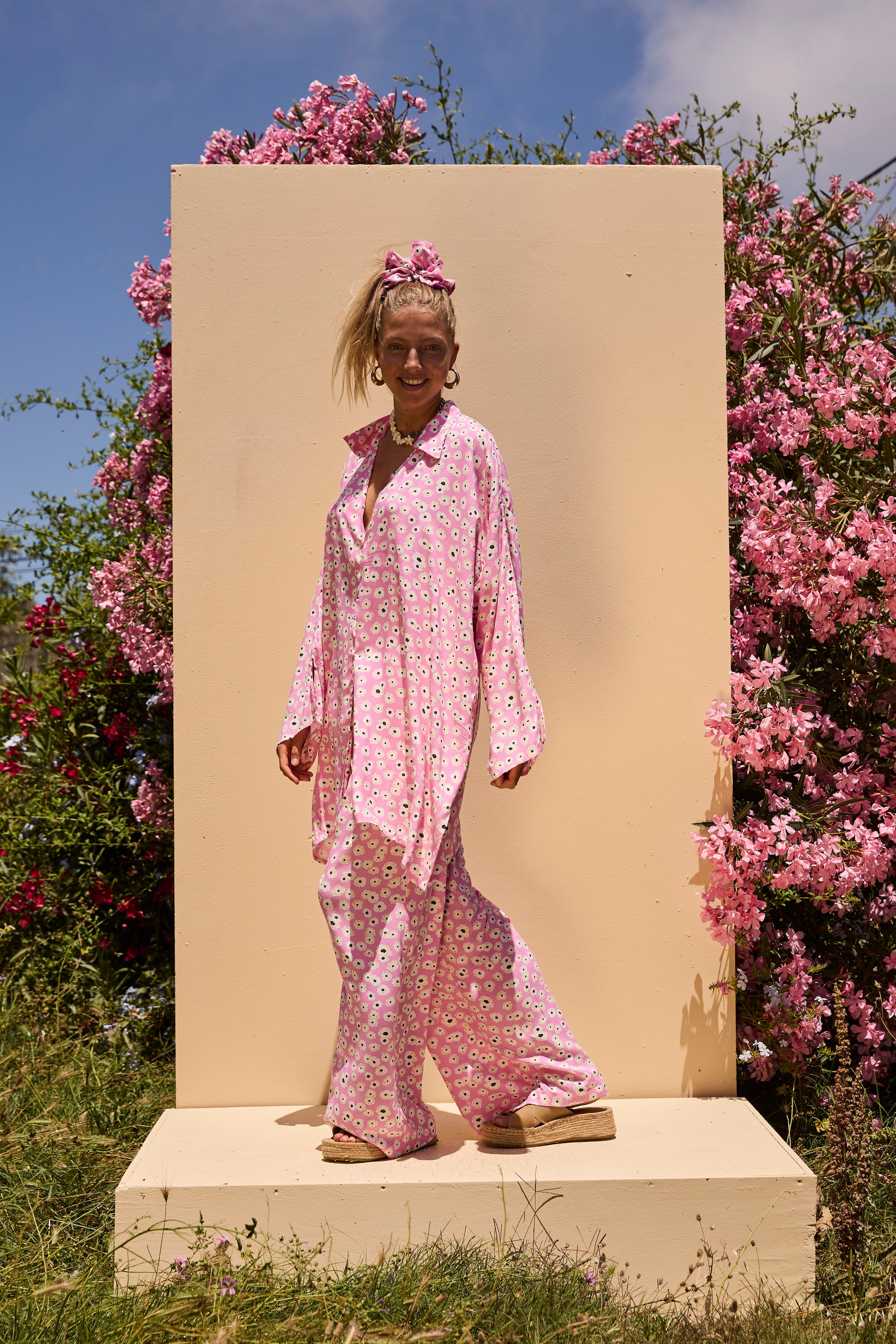LOUNGE SET Trousers - Pink Posy