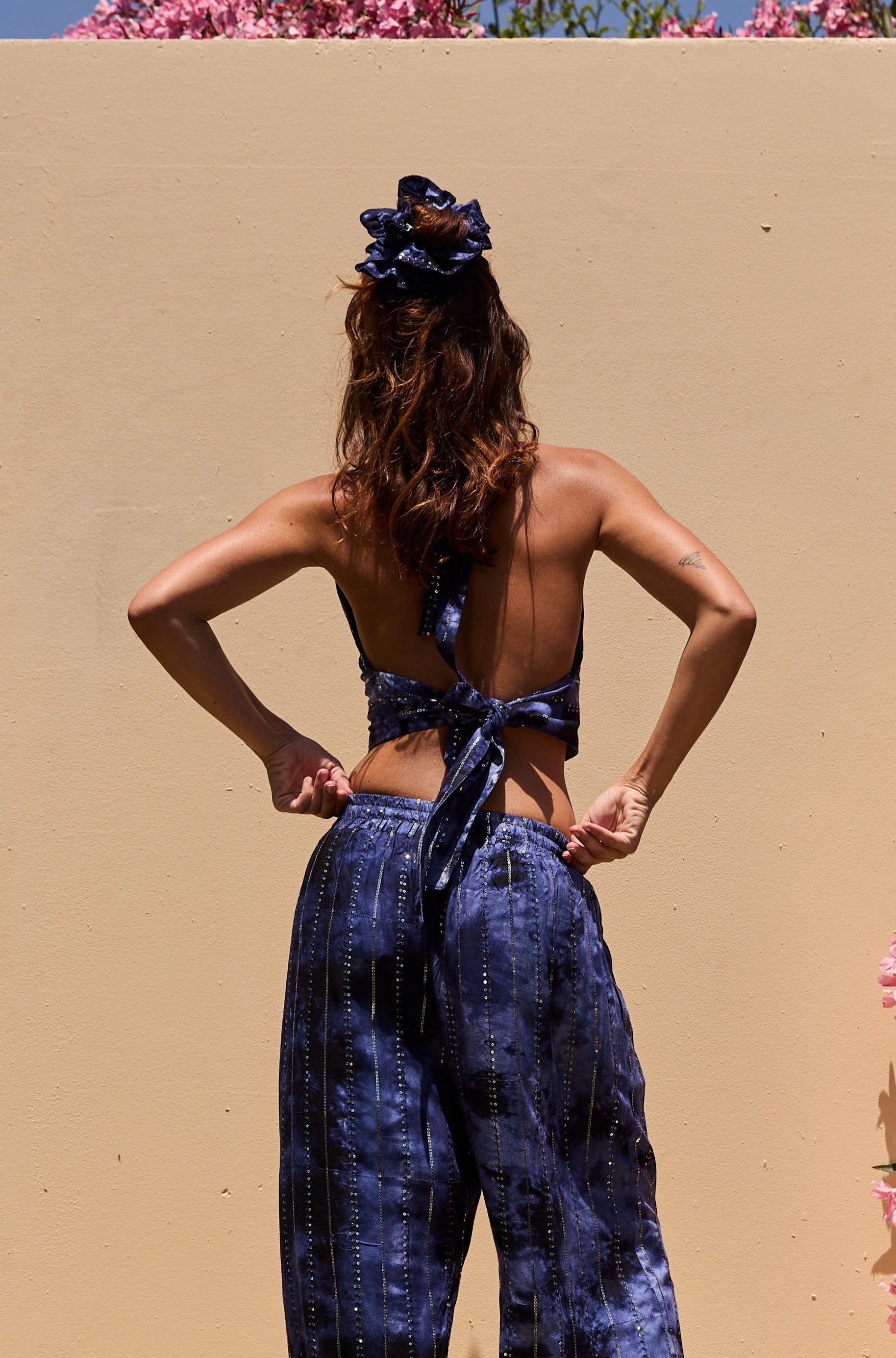 'Atlantis' LOUNGE SET Crop Top - Midnight Blue