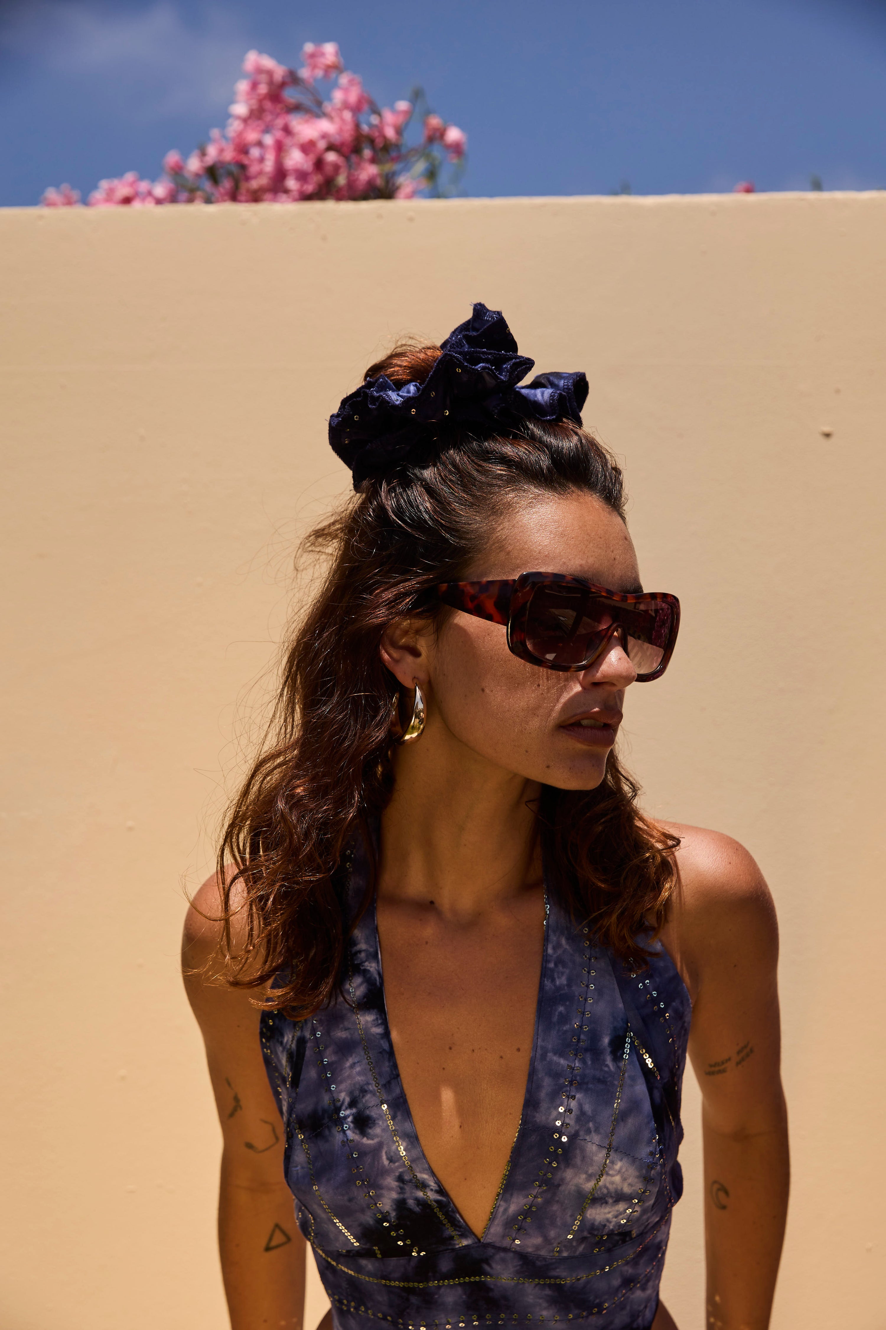 'Atlantis' LOUNGE SET Crop Top - Midnight Blue