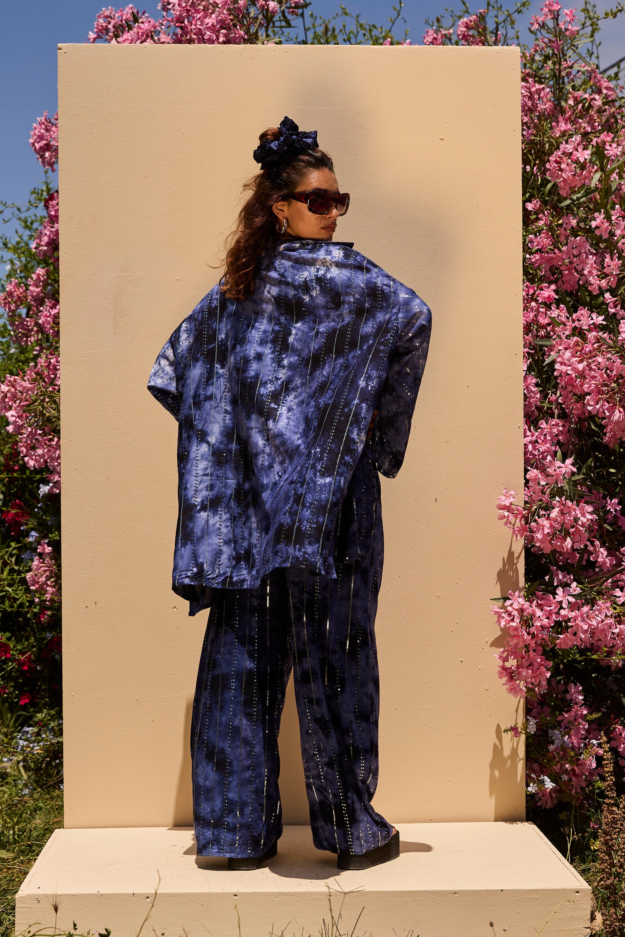 'Atlantis' LOUNGE SET Shirt - Midnight Blue