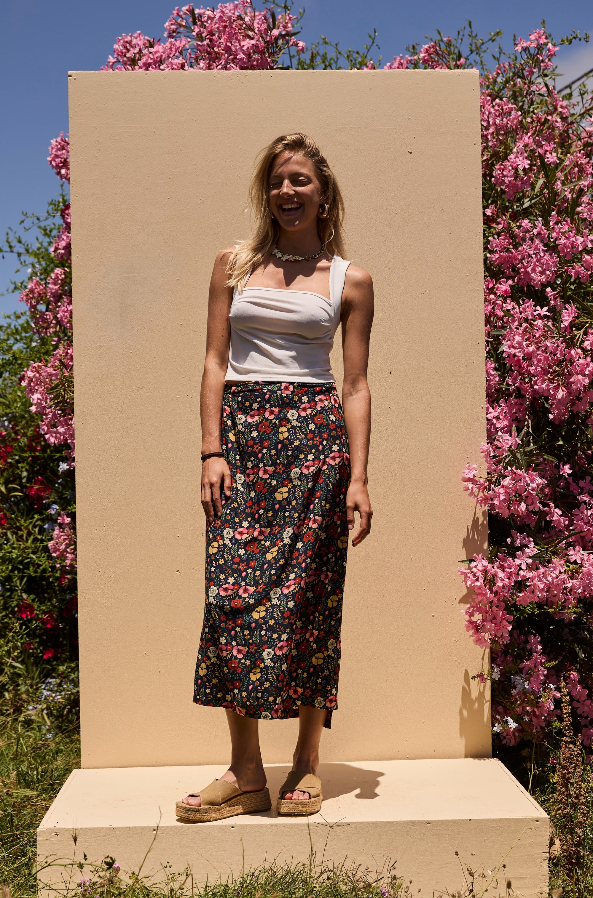 WRAP Skirt long - Mix Floral
