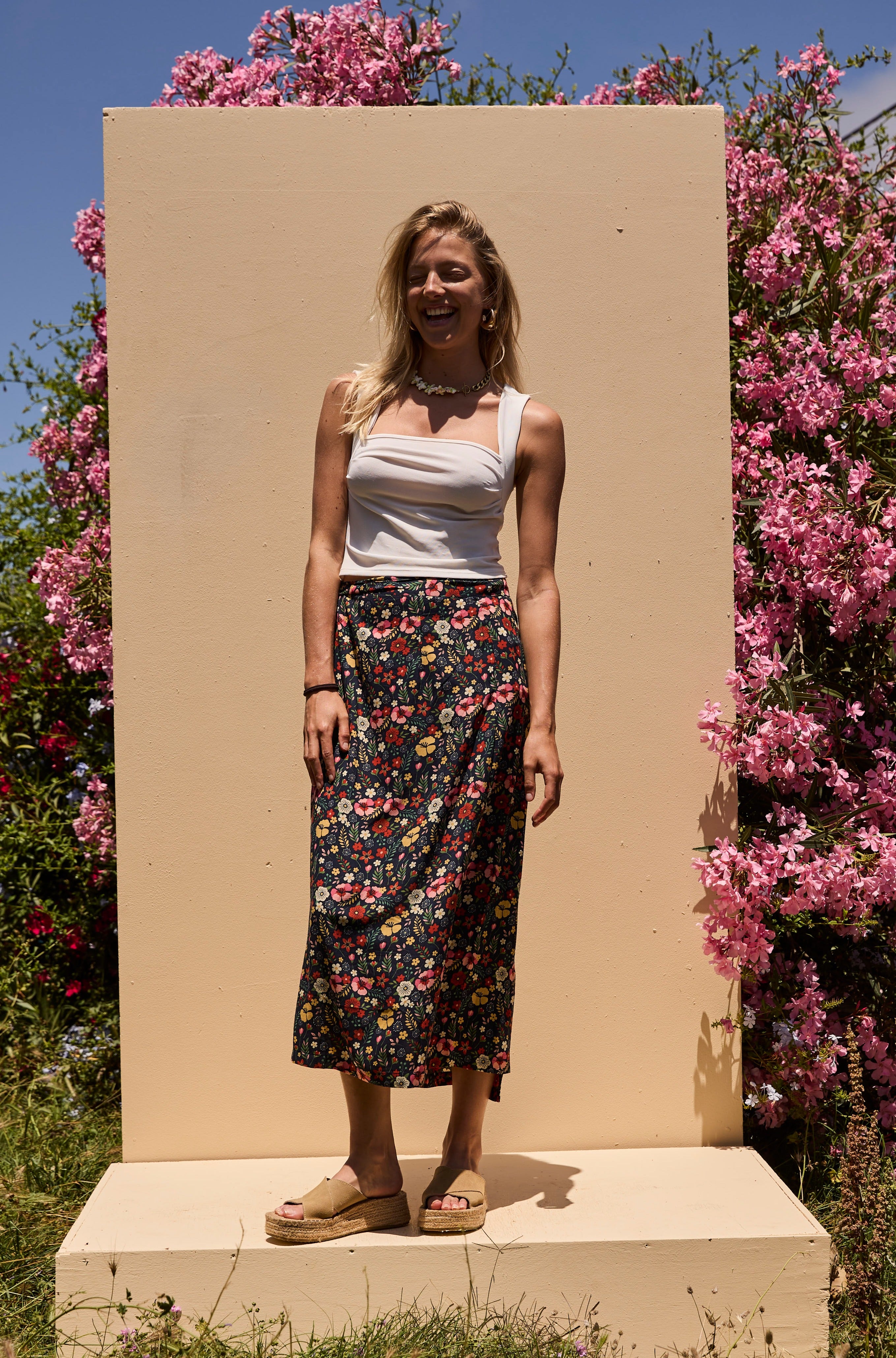 WRAP Skirt long - Mix Floral