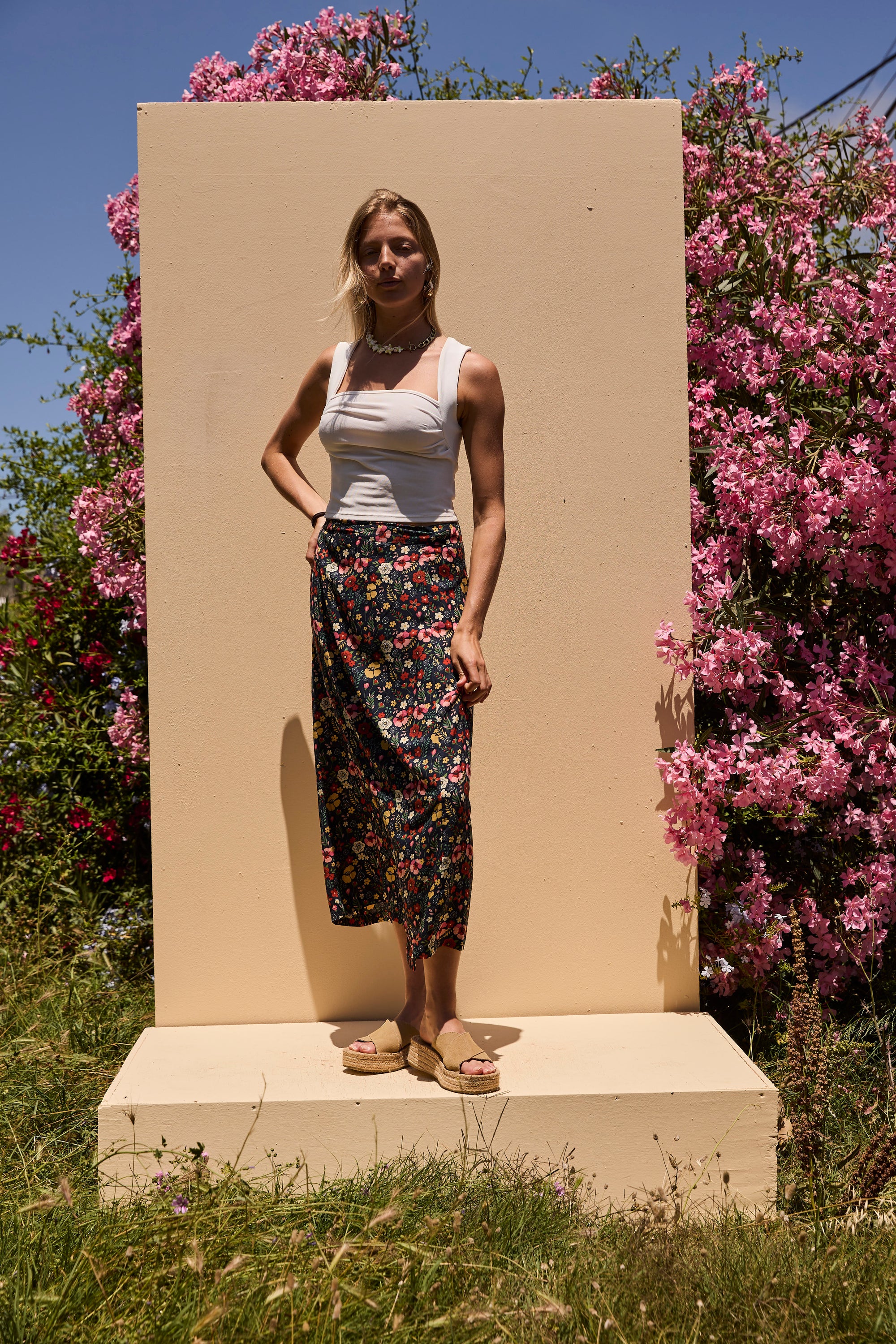 WRAP Skirt long - Mix Floral