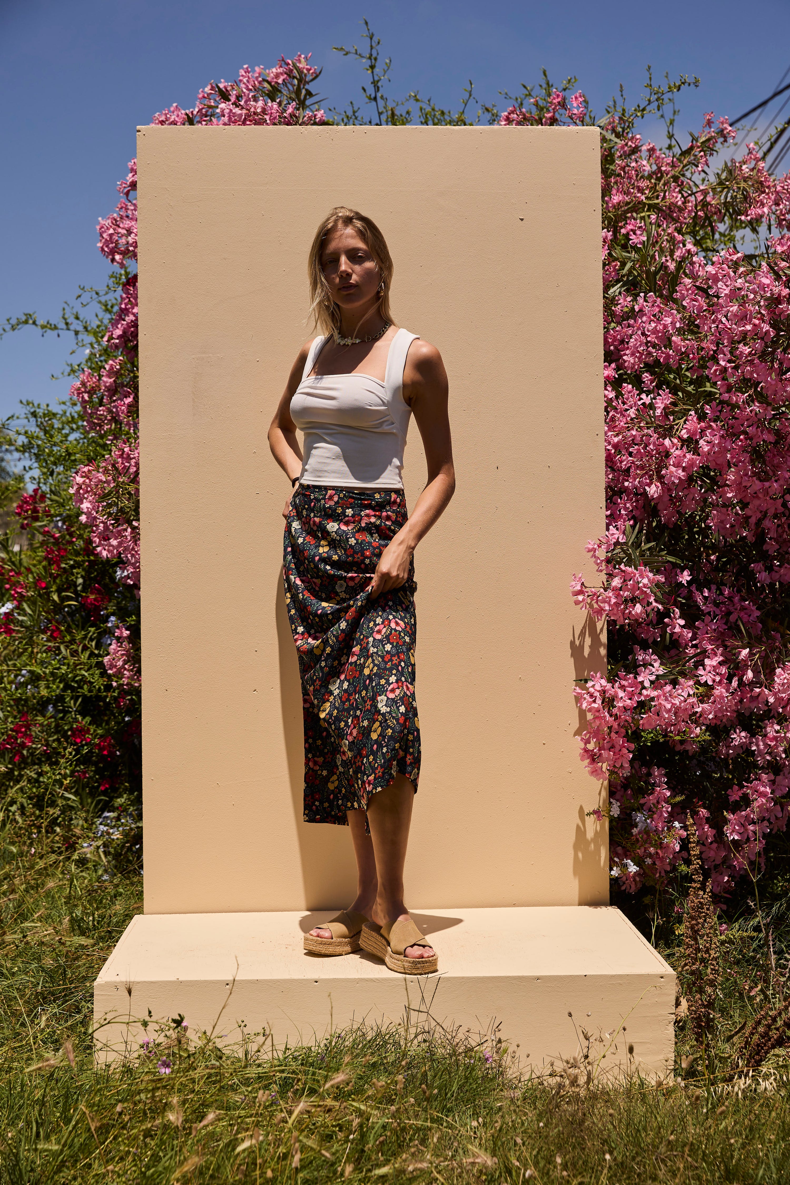 WRAP Skirt long - Mix Floral