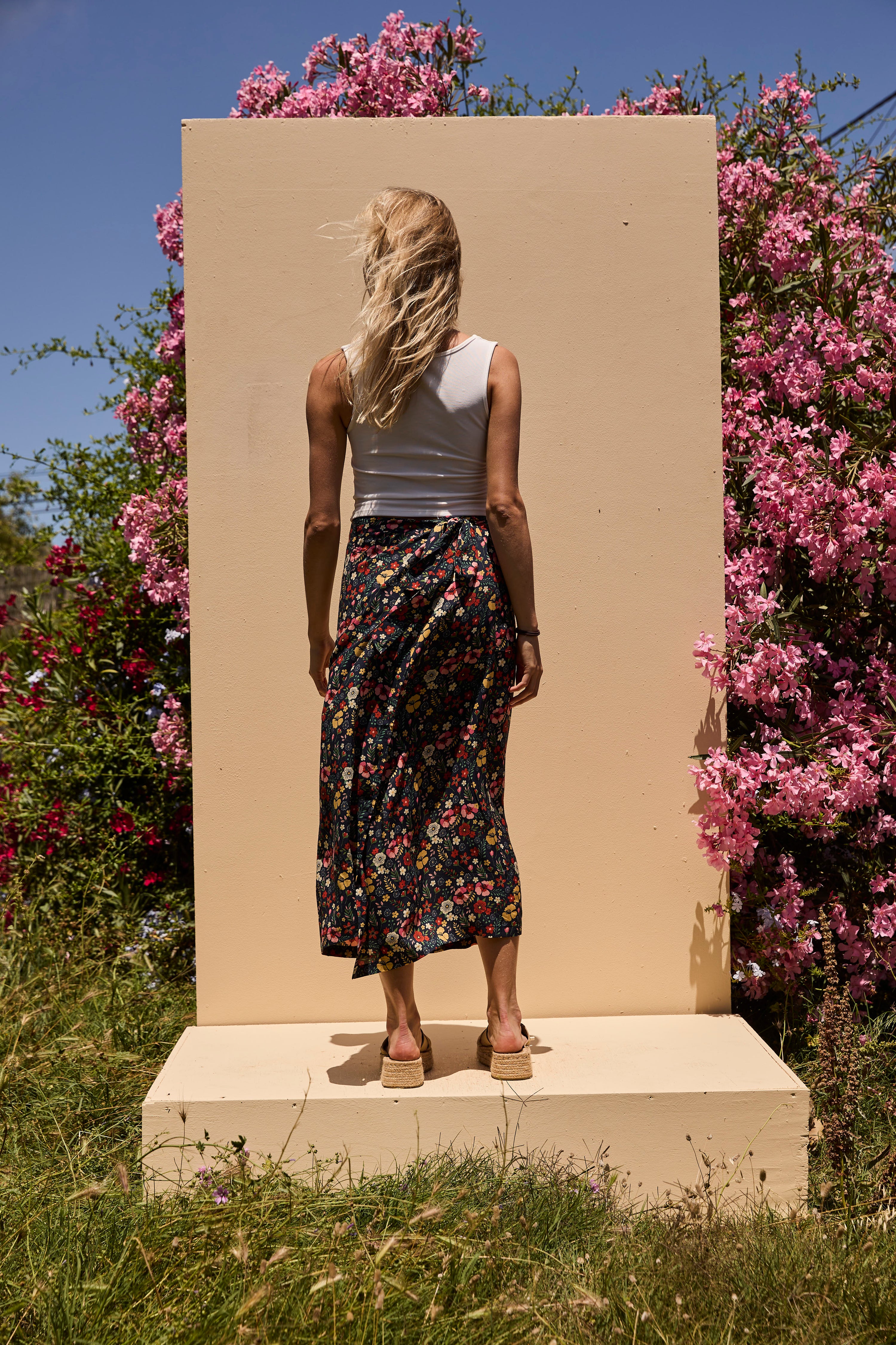 WRAP Skirt long - Mix Floral