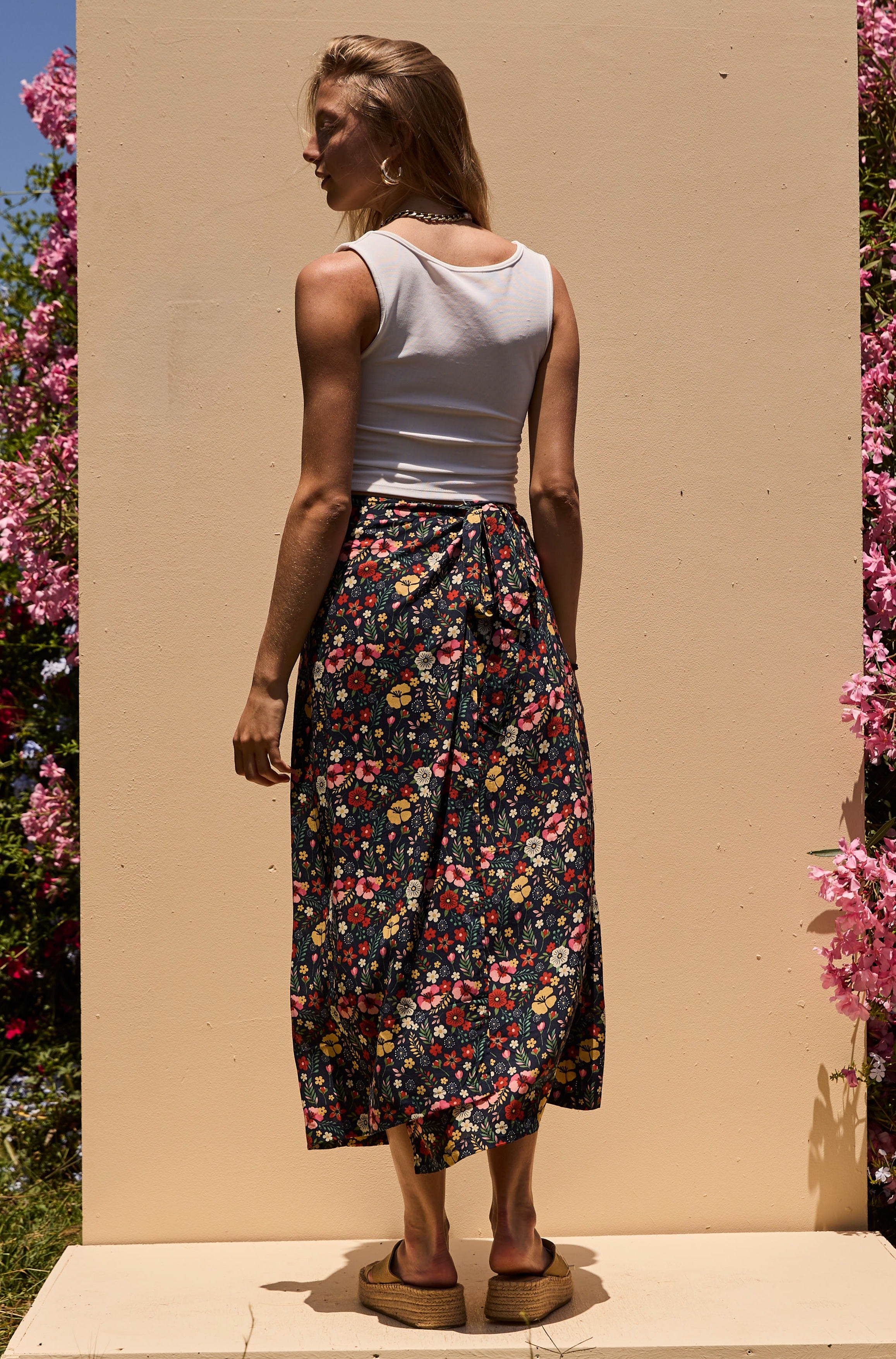 WRAP Skirt long - Mix Floral
