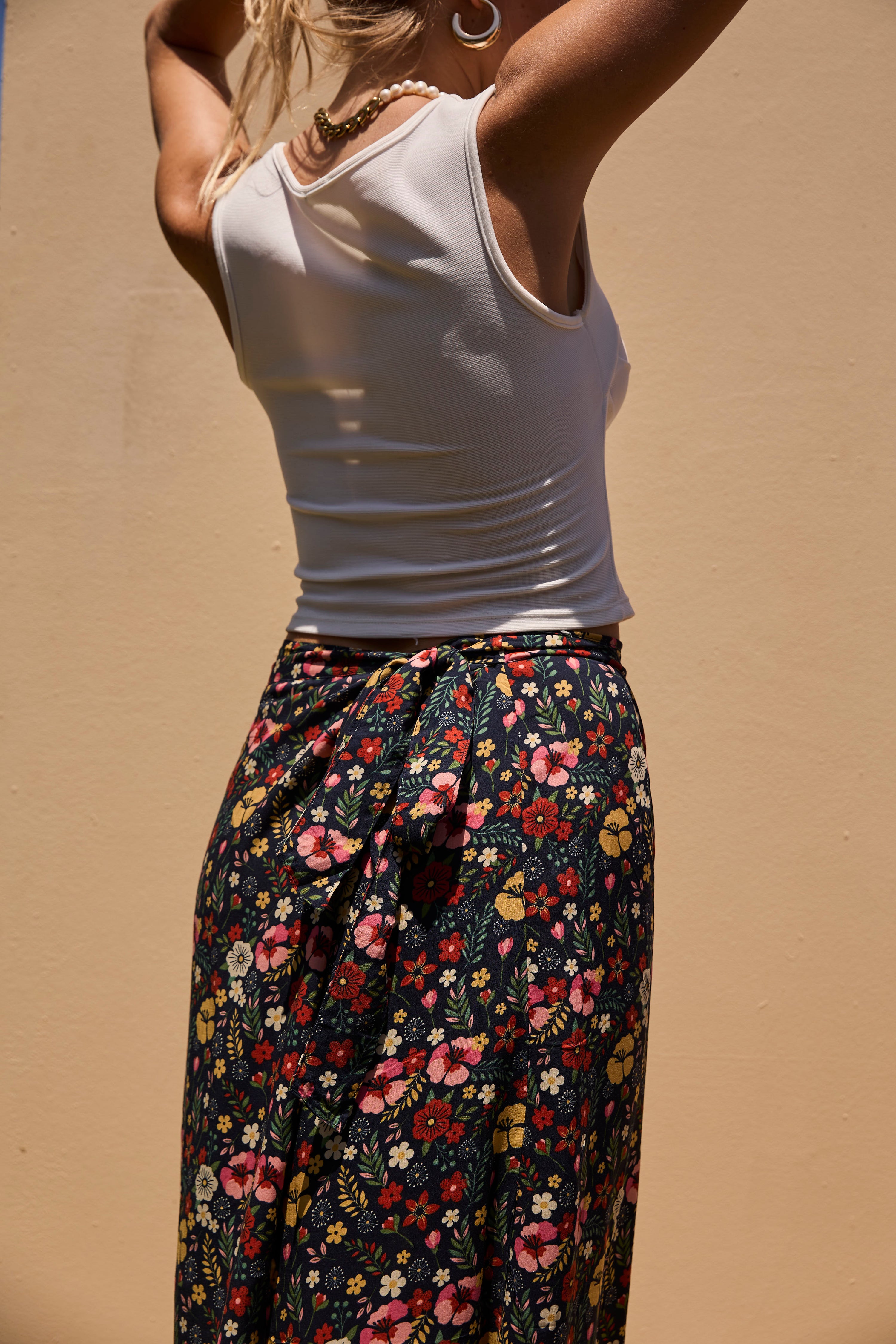 WRAP Skirt long - Mix Floral