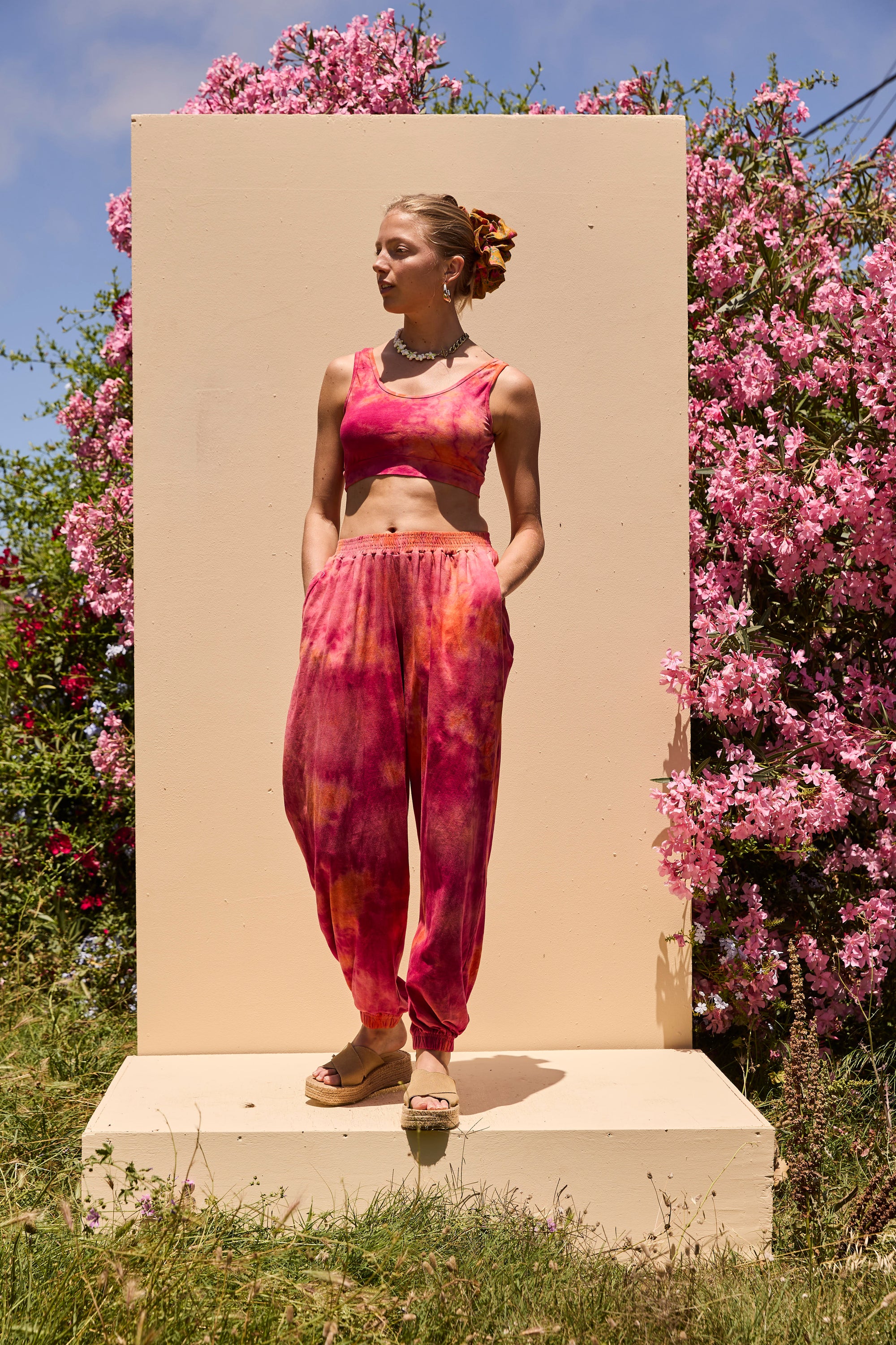 JAM Tiedye Crop Top - Pink