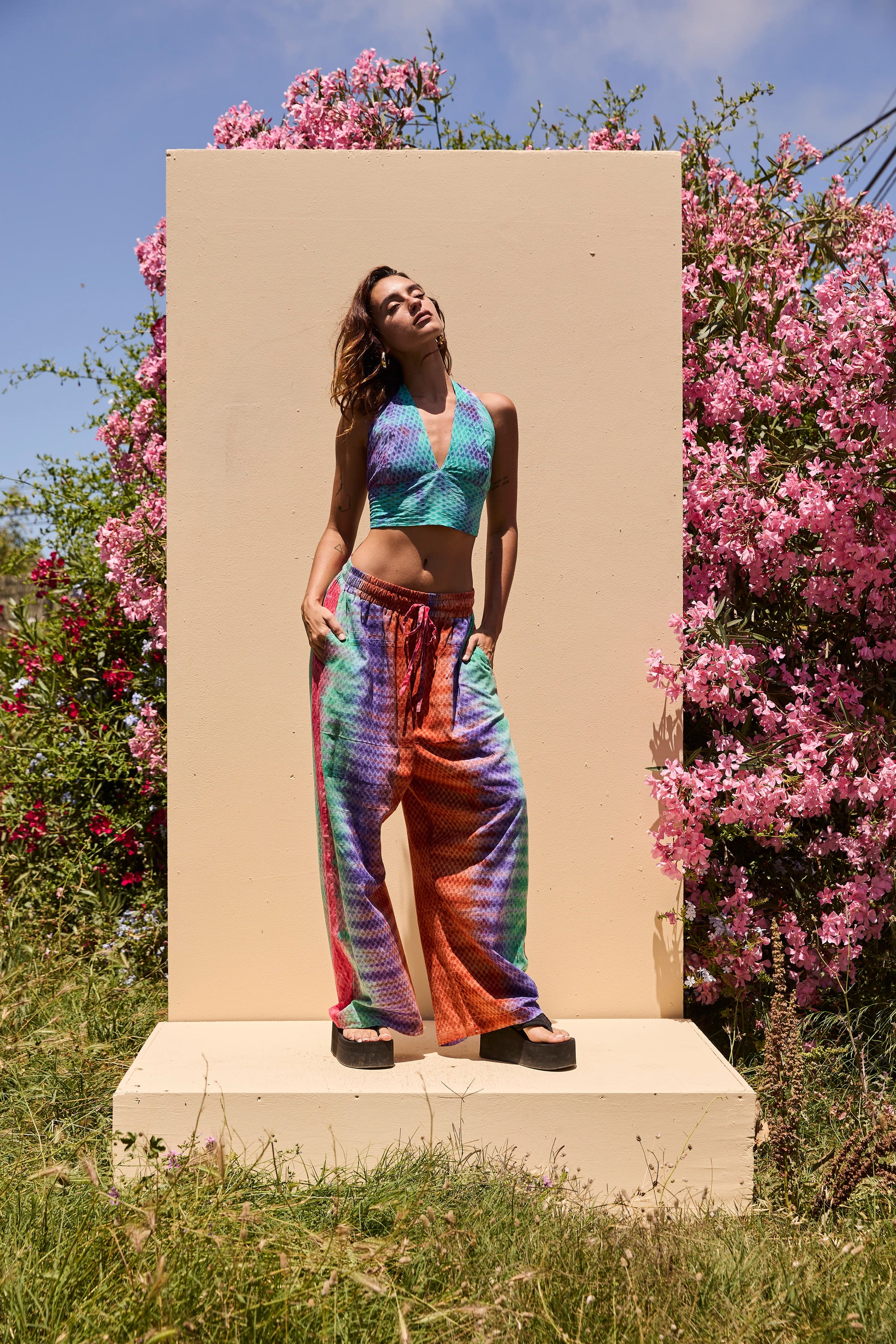 LOUNGE SET Trousers - Rainbow Tiedye