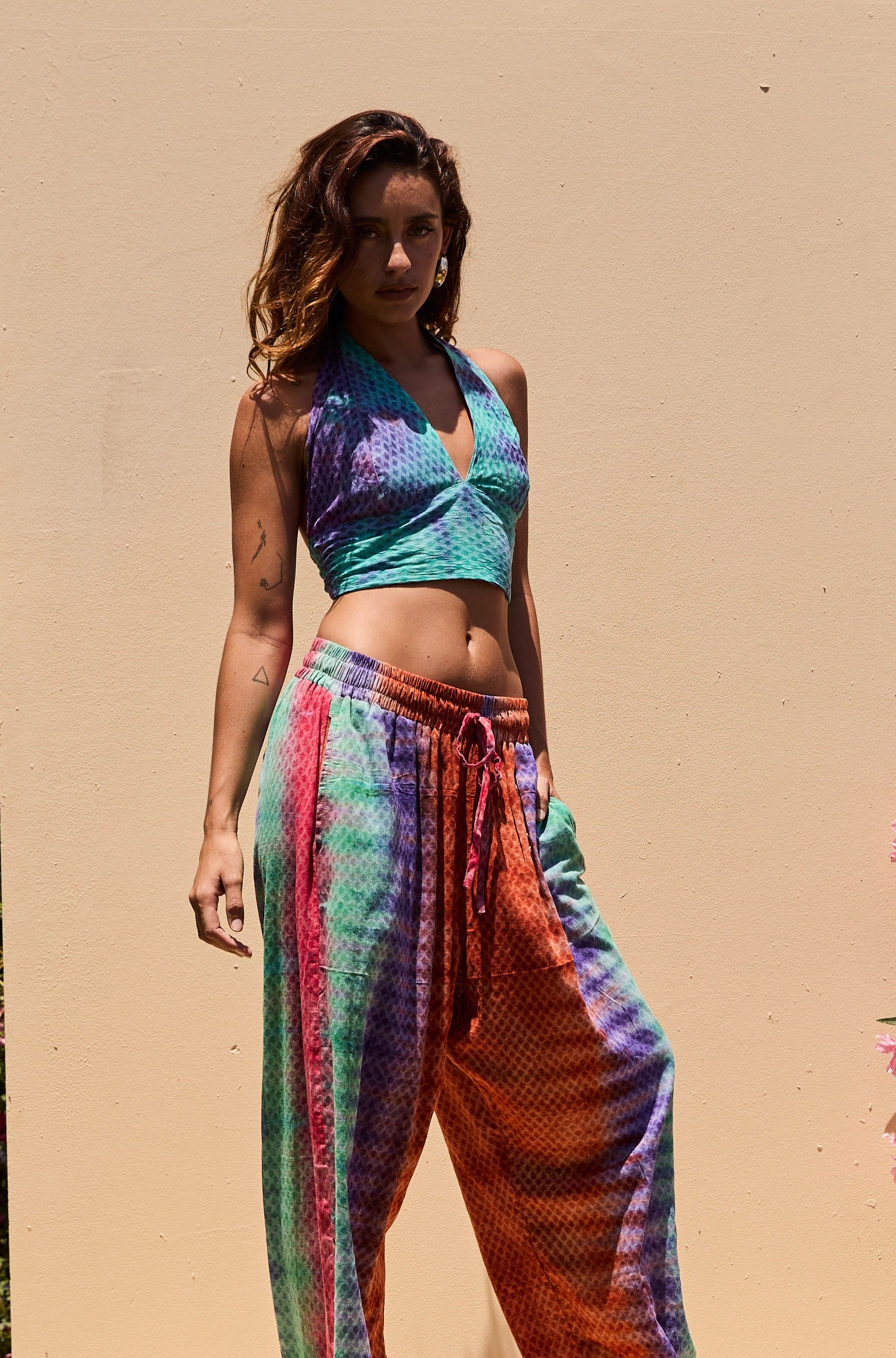 LOUNGE SET Trousers - Rainbow Tiedye