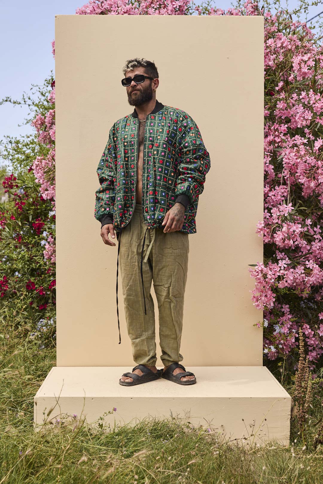 Noah Bomber Jacket Green Mirror