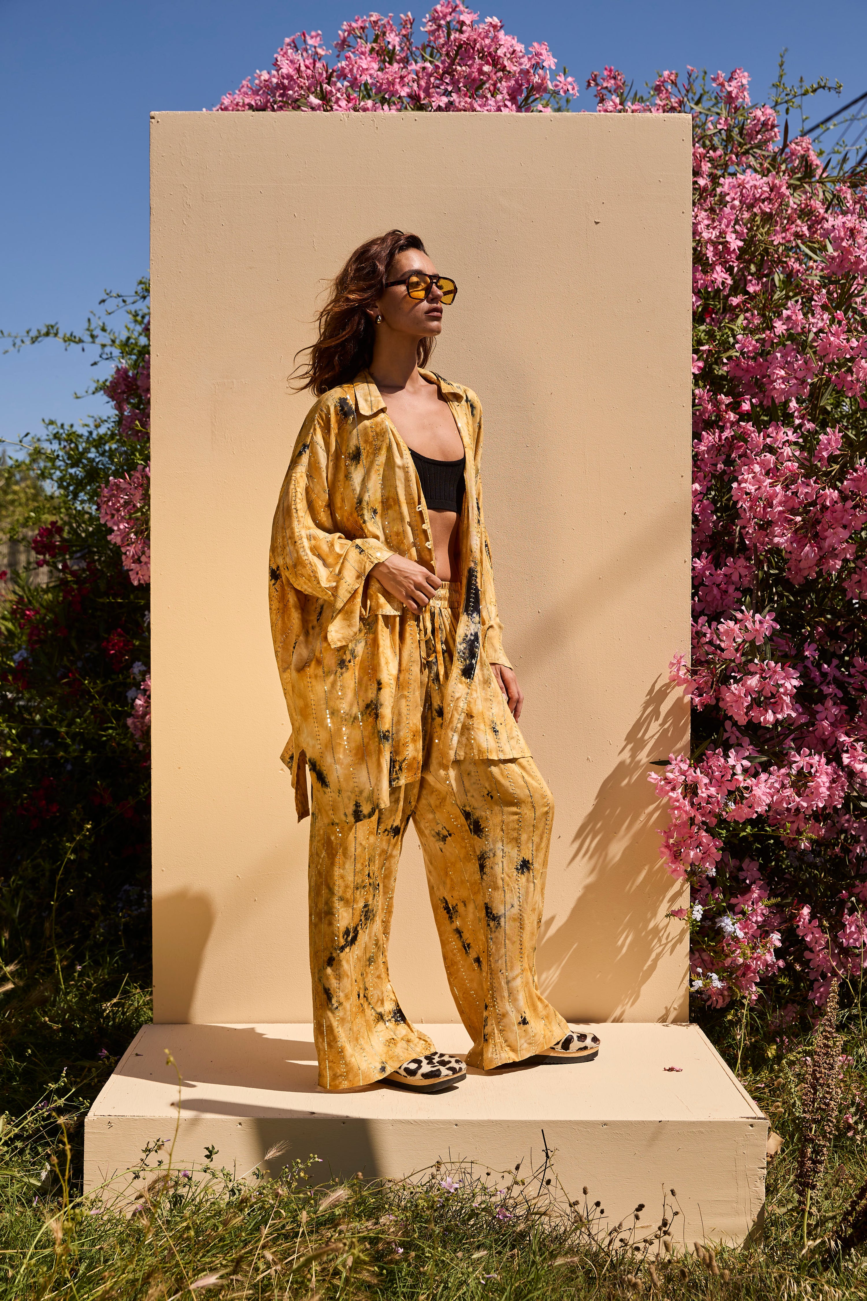 'Formentera' LOUNGE SET Shirt - Beige