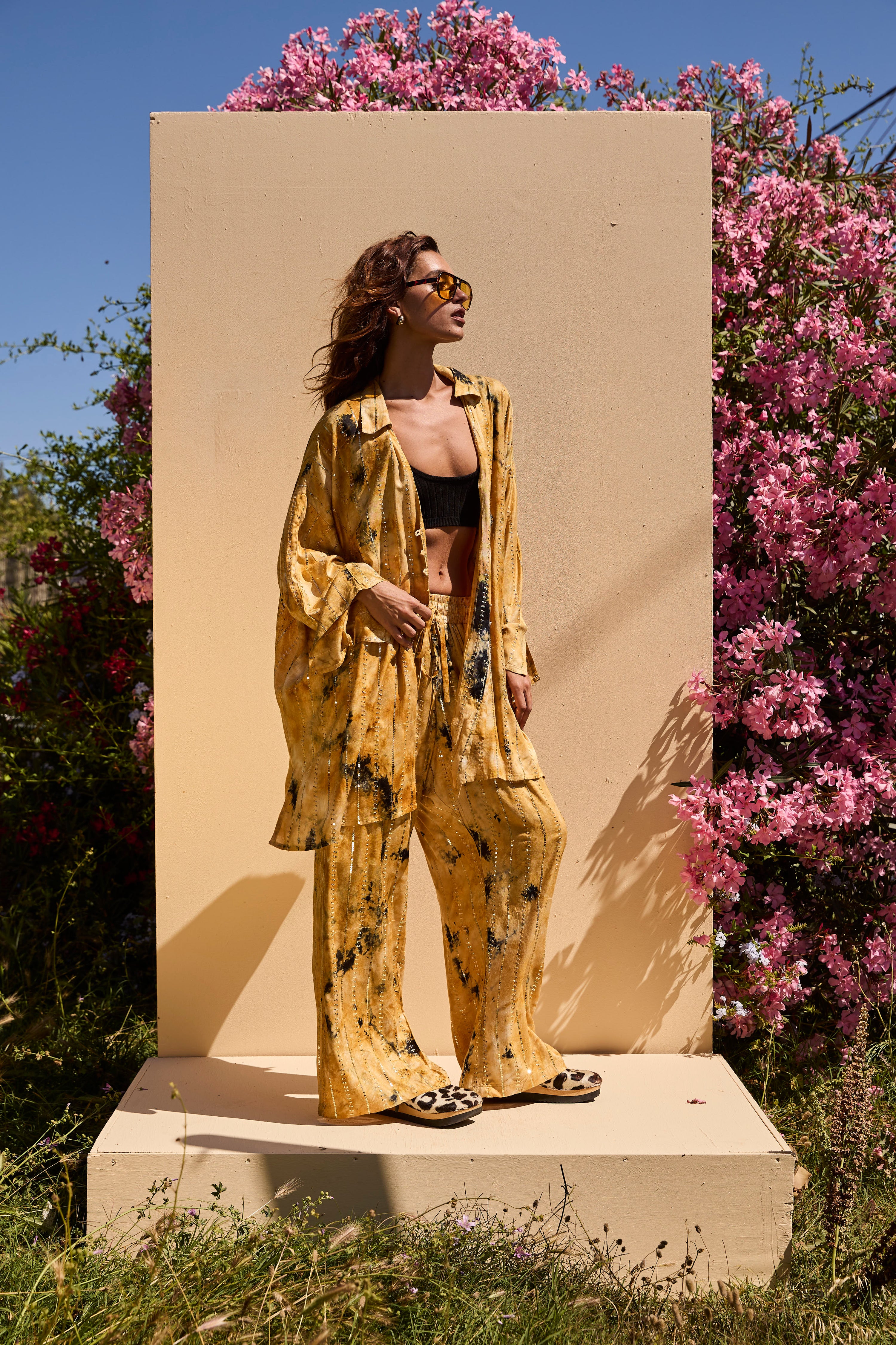 'Formentera' LOUNGE SET Shirt - Beige
