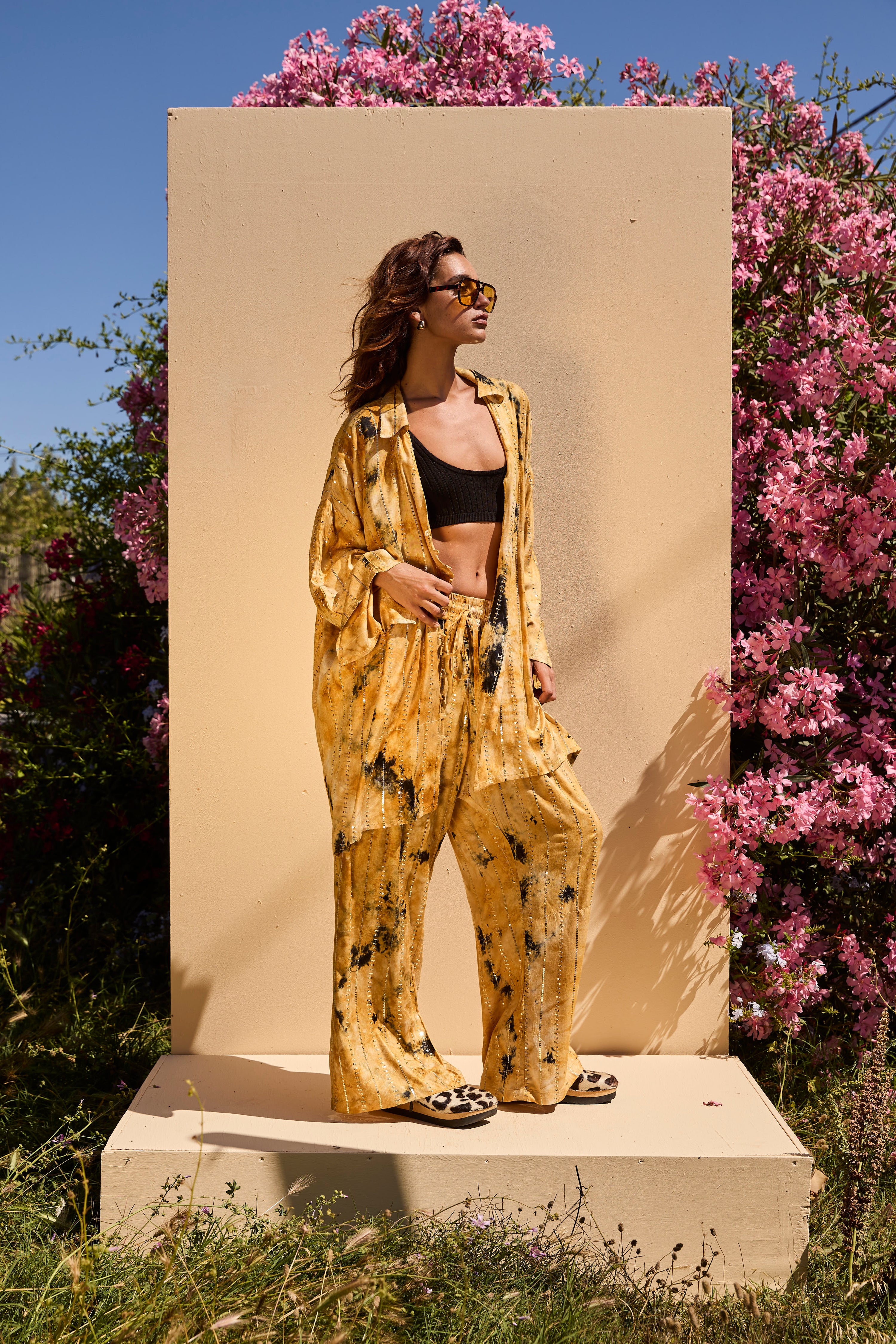 'Formentera' LOUNGE SET Shirt - Beige
