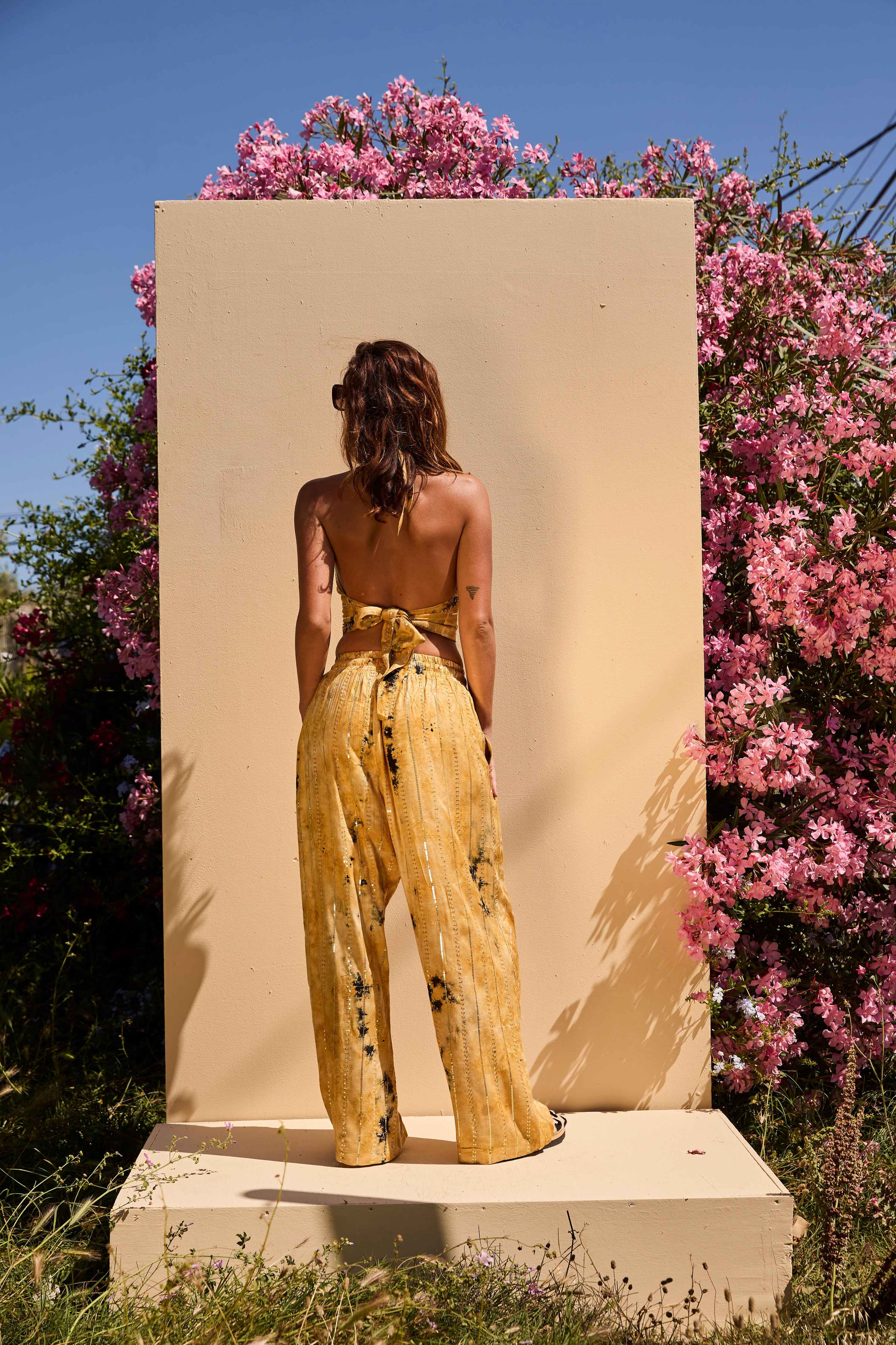 'Formentera' LOUNGE SET Trousers - Beige/Gold